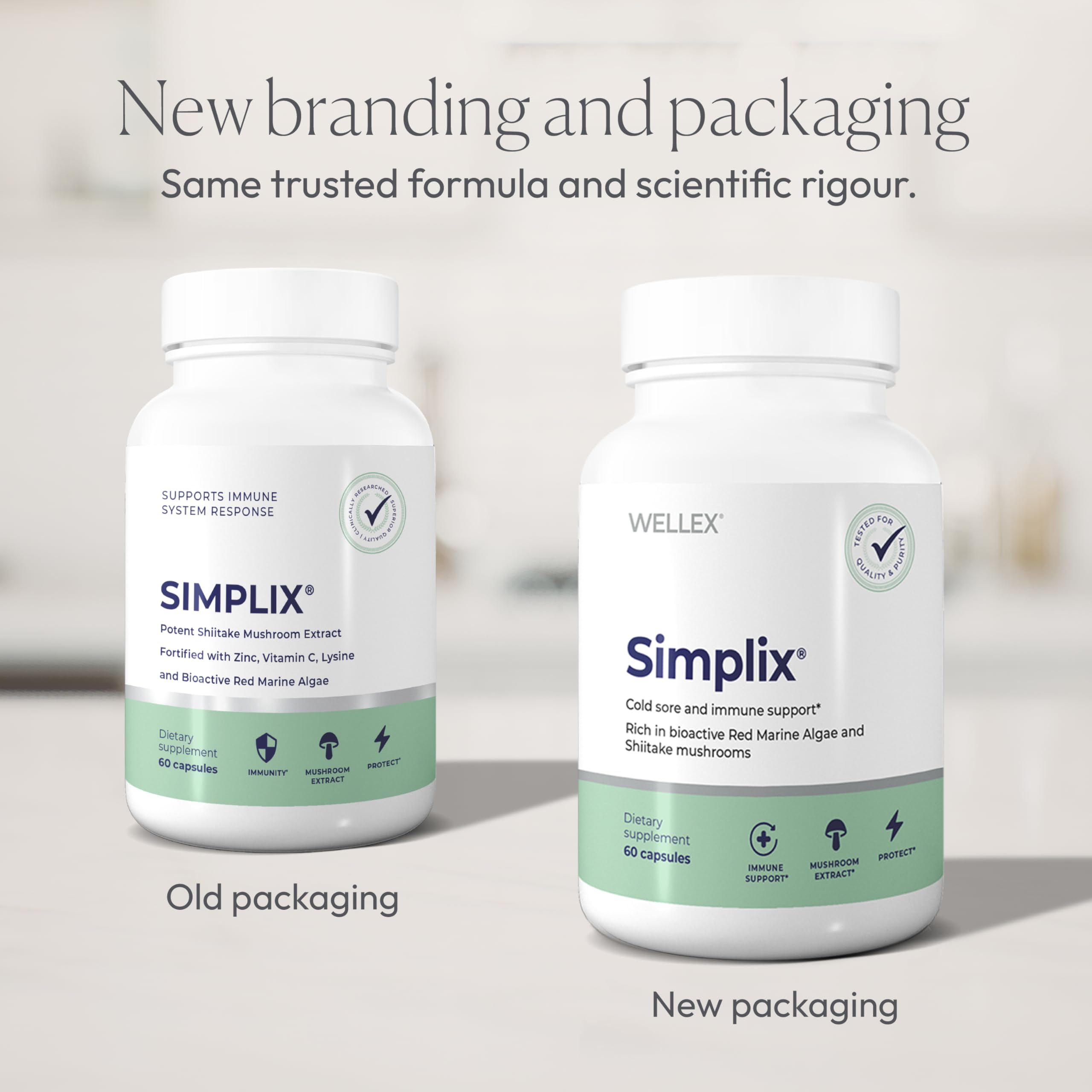 Simplix | Natural Supplement to Strengthen The Immune System | Respond to Outbreaks | Source of Highly Researched Mushroom & Seaweed Polysaccharides 60 Veggie Capsules (1 Pack) Papillex Au supplements