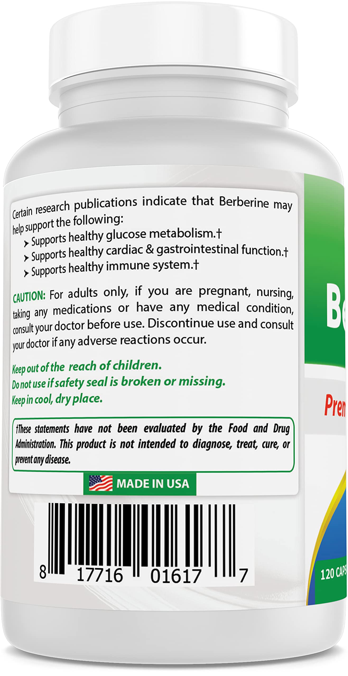 Best Naturals Berberine 500mg 120 Capsules - Supports Immune Function, Cardiovascular Best Naturals Au supplements