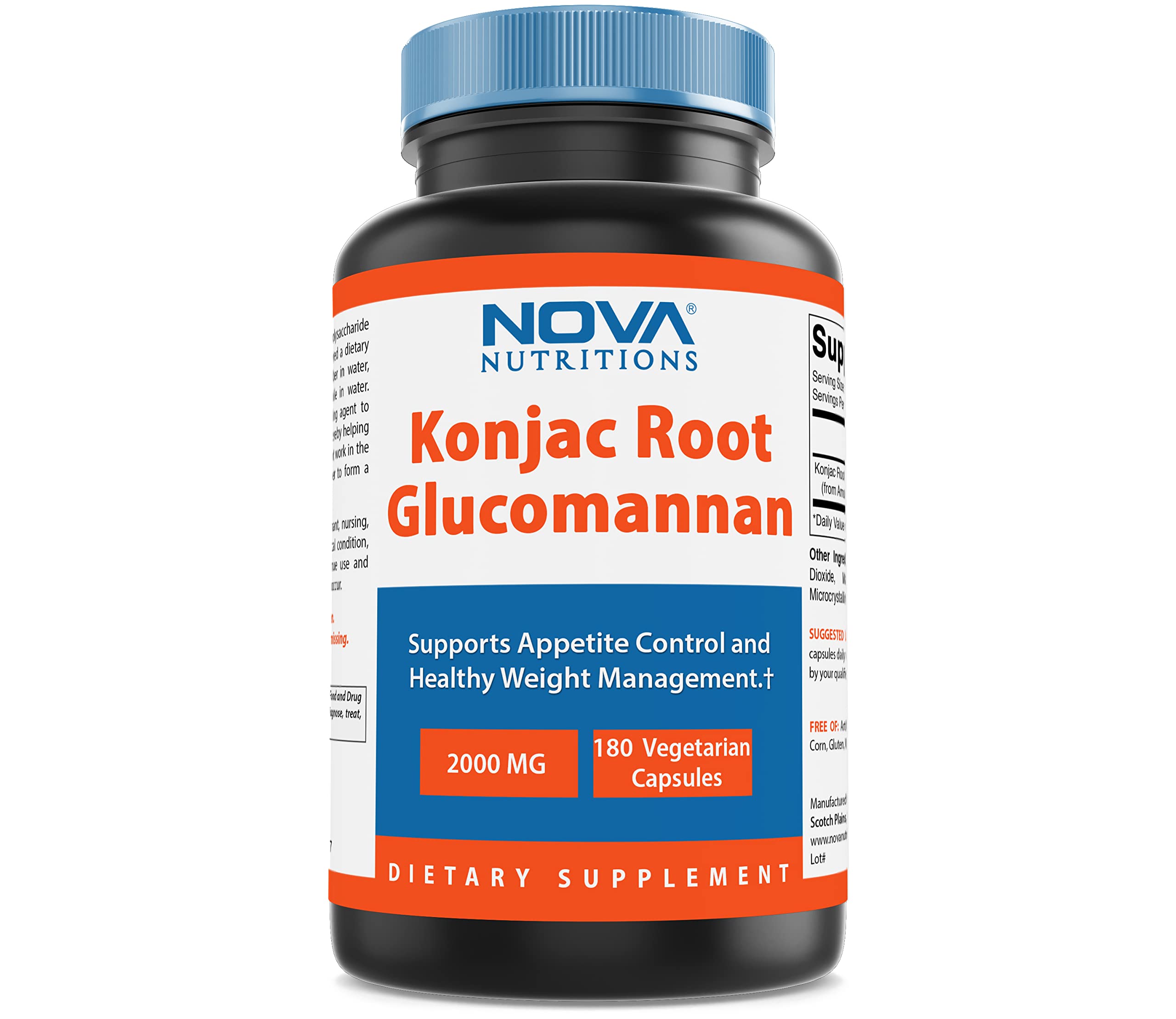 Nova Nutritions 2 Pack Konjac Root Glucomannan Capsules 2000 mg/Serving Veggie Caps Nova Nutritions Au supplements
