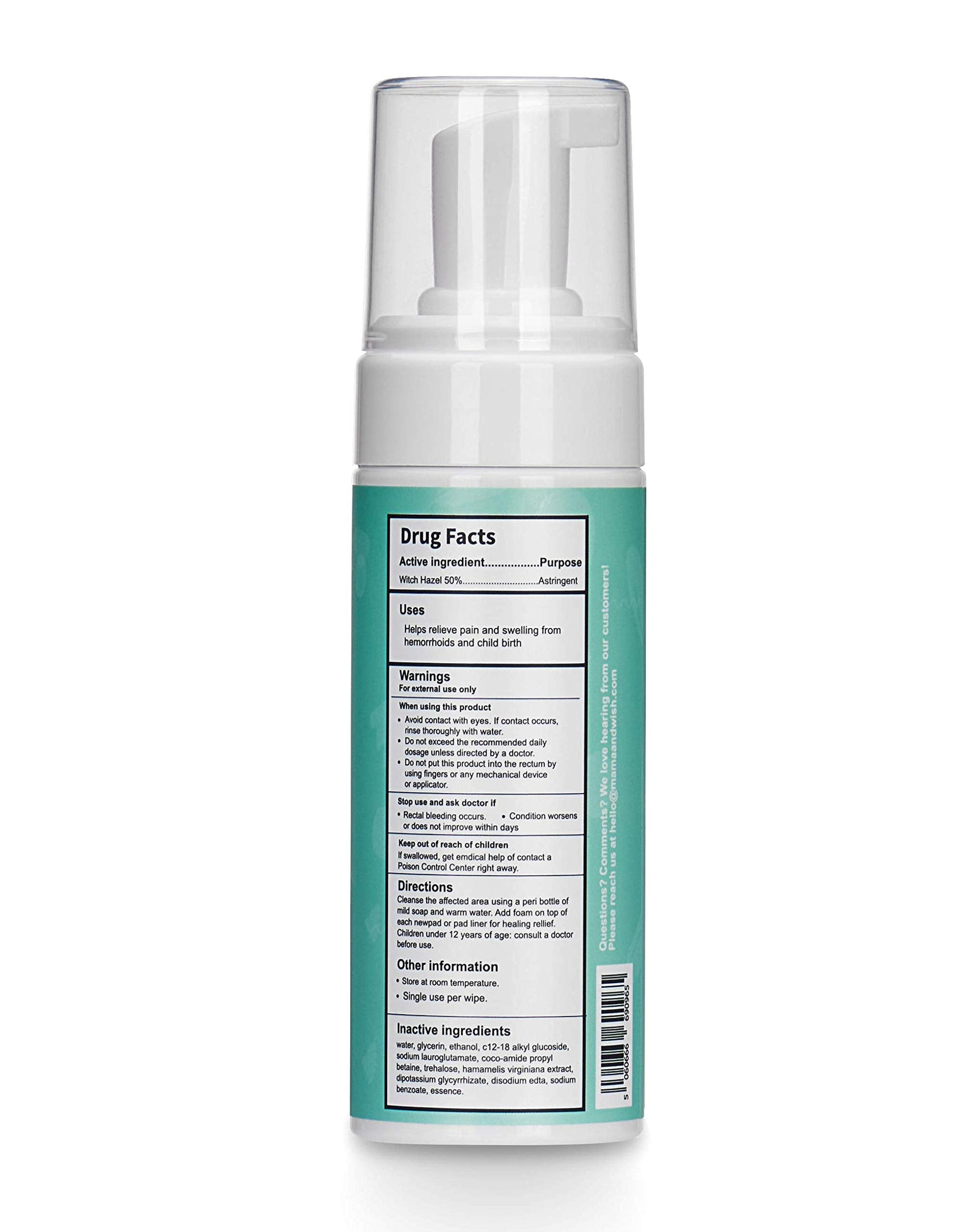 Mama & Wish Witch Hazel Perineal Healing Foam - Postpartum Essentials - Medicated Postpartum Spray for Perineal Relief - Postpartum Care and Recovery, Hemorrhoid Perineal Spray, After Birth Essentials Mama & Wish Au supplements