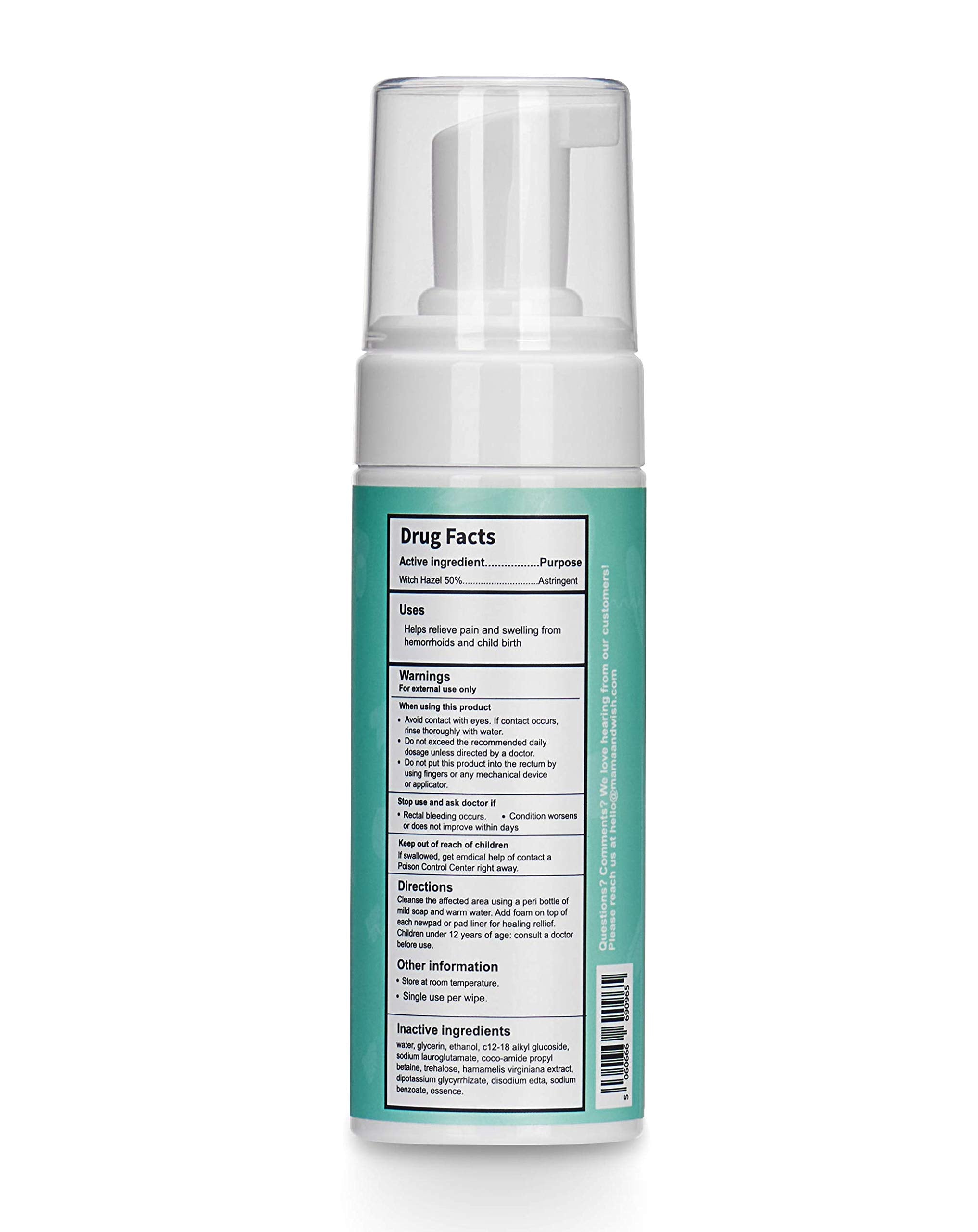 Mama & Wish Witch Hazel Perineal Healing Foam - Postpartum Essentials - Medicated Postpartum Spray for Perineal Relief - Postpartum Care and Recovery, Hemorrhoid Perineal Spray, After Birth Essentials Mama & Wish Au supplements