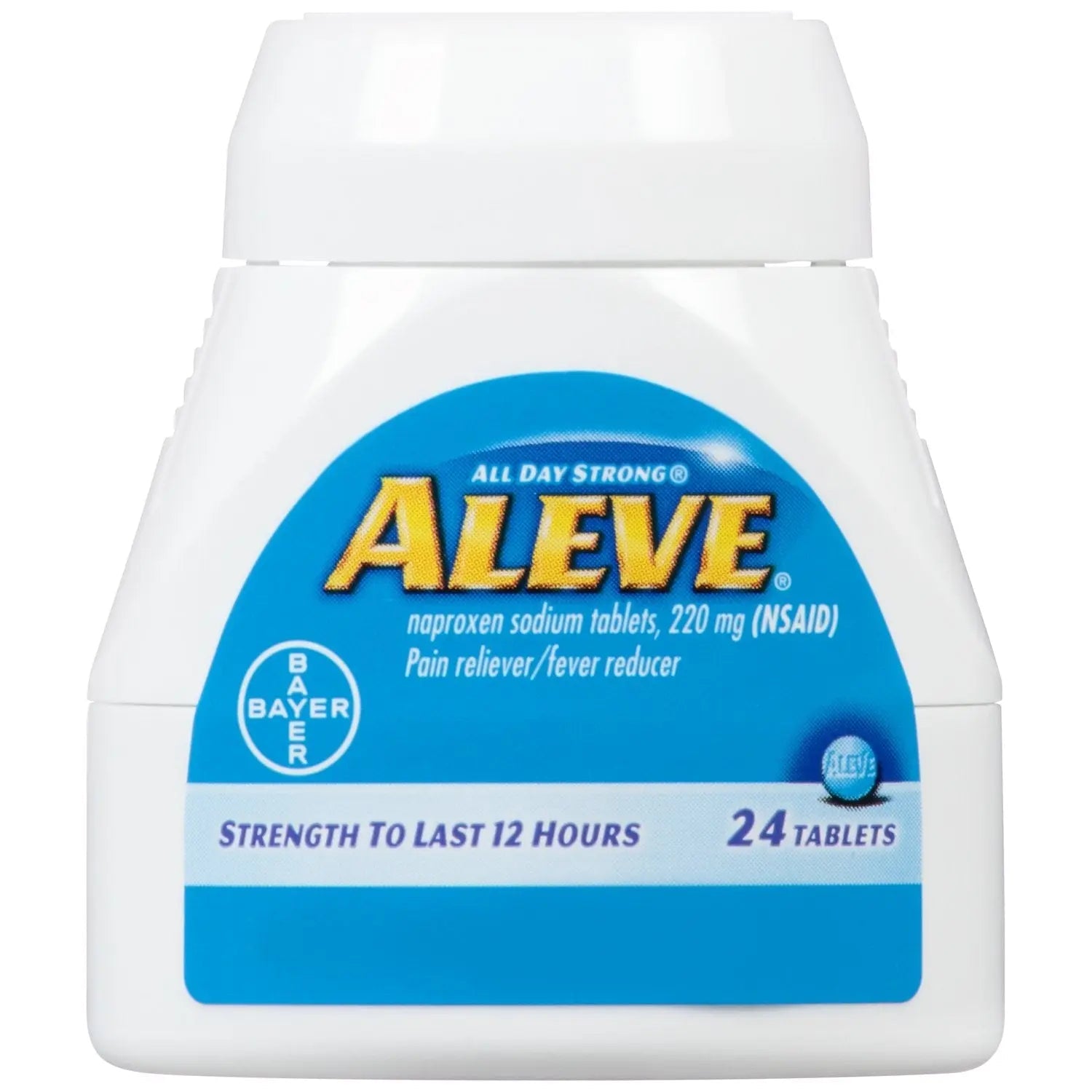 Aleve Tablets with Naproxen Sodium, 220mg (NSAID) Pain Reliever/Fever Reducer, 24 Count, Blue Aleve Au supplements