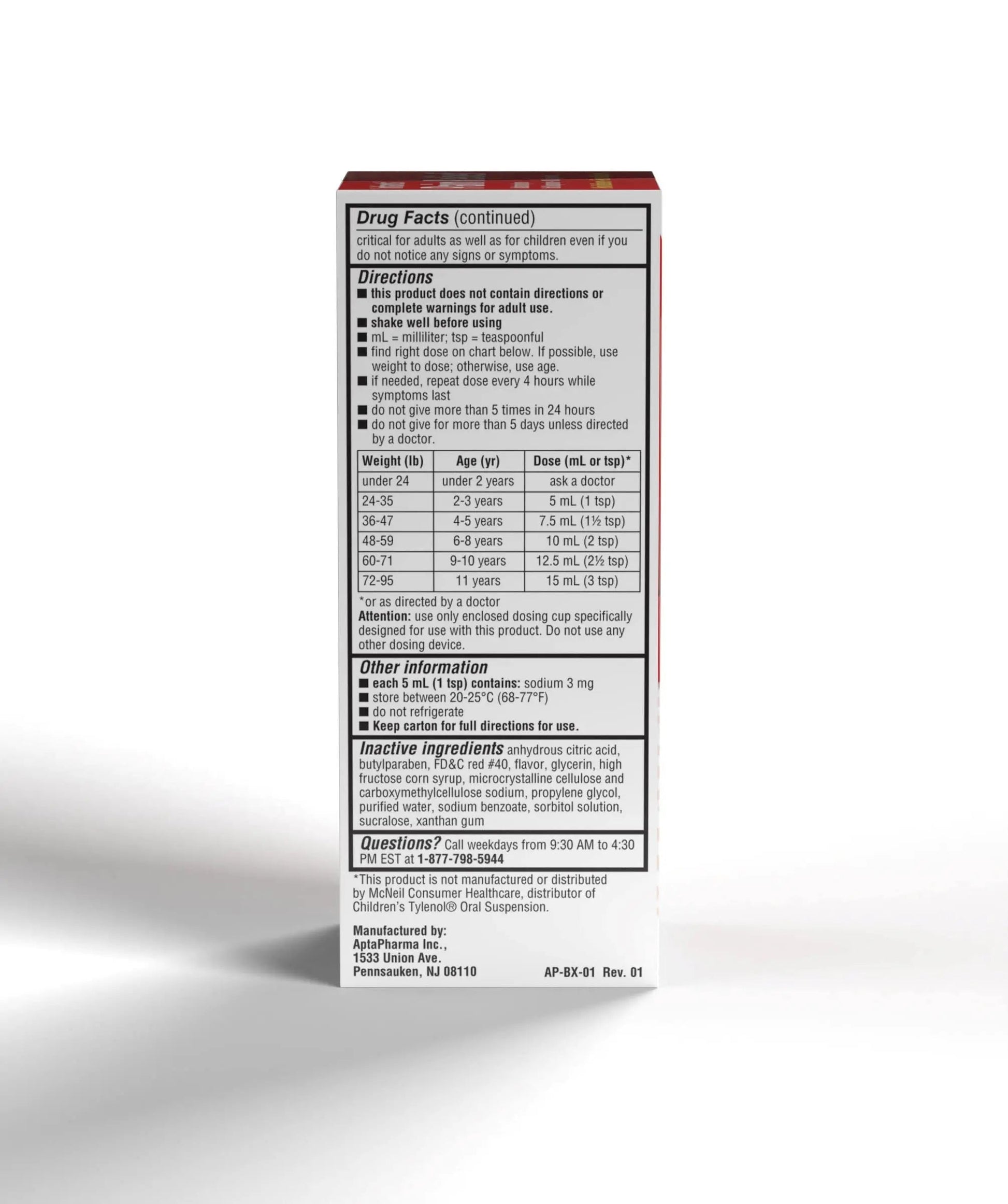 Children's Pain & Fever Acetaminophen Oral Suspension Generic Au supplements