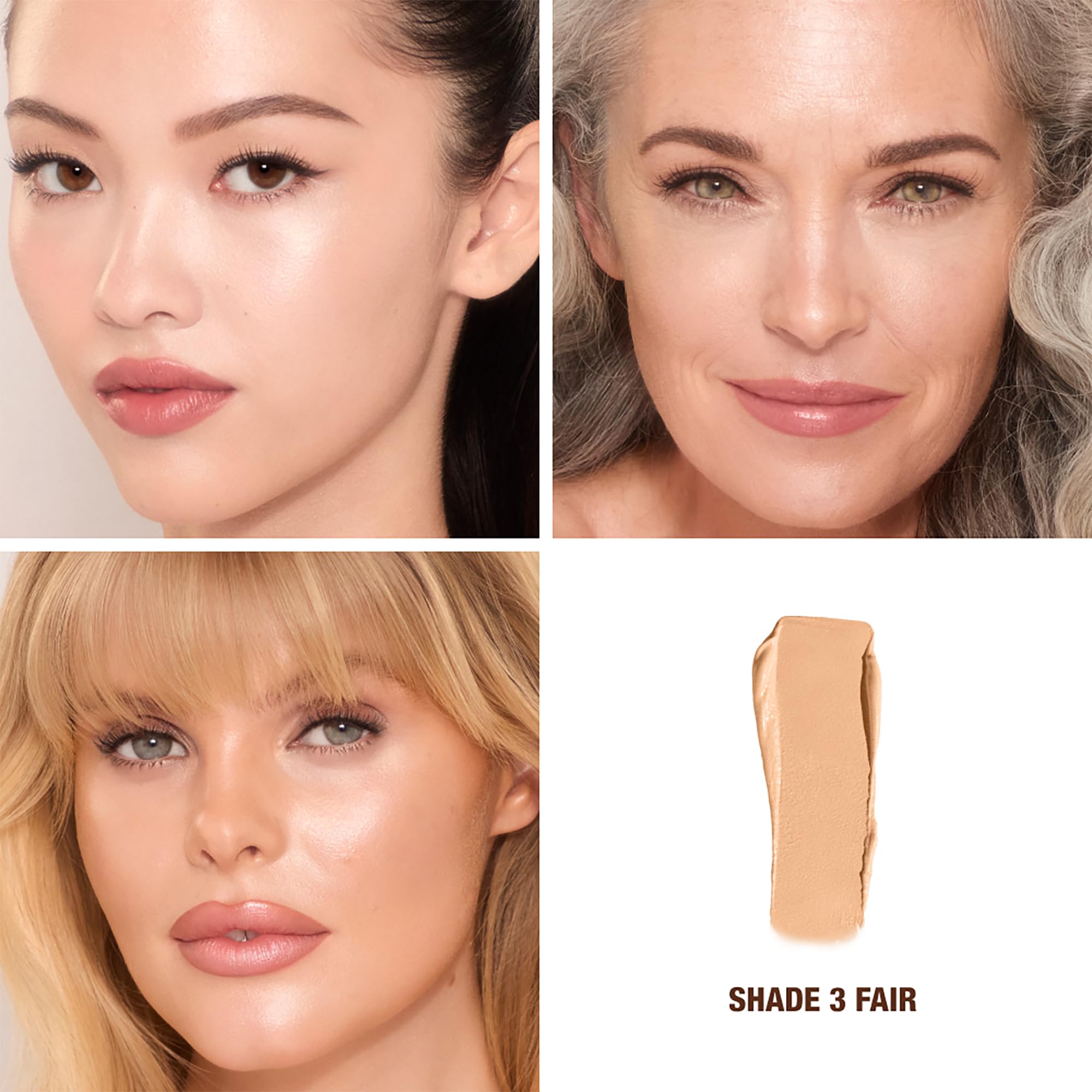 Charlotte Tilbury Unreal Skin Tint & Sheer Glow Hydrating Foundation Stick - Cream Foundation Makeup with Sheer-to-Light Coverage & a Buildable Formula - Blurring, Smoothing & Nourishing - 3 Fair Charlotte Tilbury Au supplements