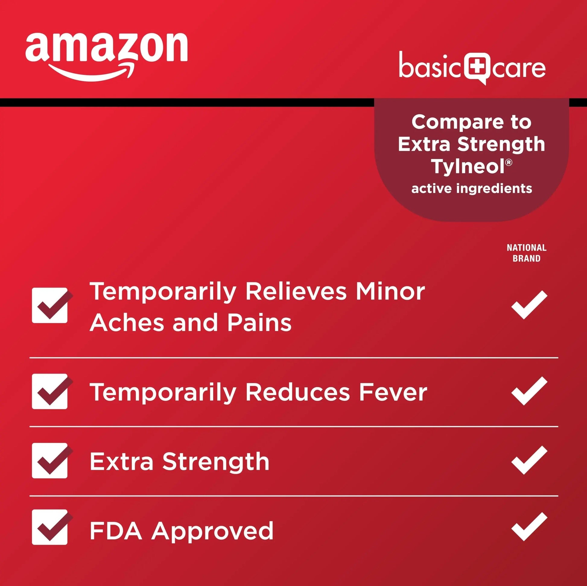 Amazon Basic Care Extra Strength Pain Relief, Acetaminophen Caplets, 500 mg, Pain Reliever/Fever Reducer, 500 Count Amazon Basic Care Au supplements