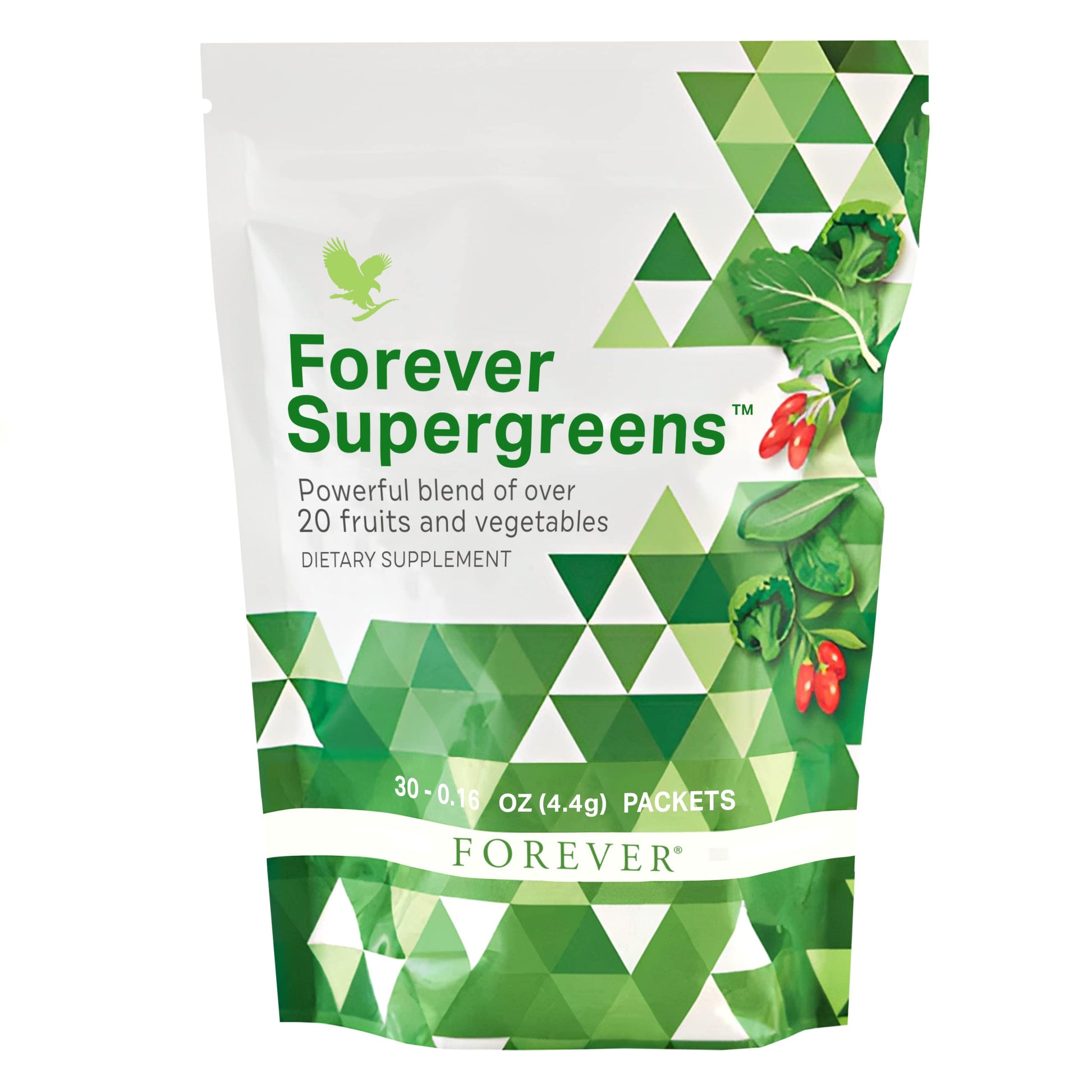 Forever Living - Forever Supergreens - Blend for Your Active Lifestyle - Supercharge Your Day w/Over 20 Powerful Greens and Superfoods. - 30 Packets Forever Living Products Au supplements