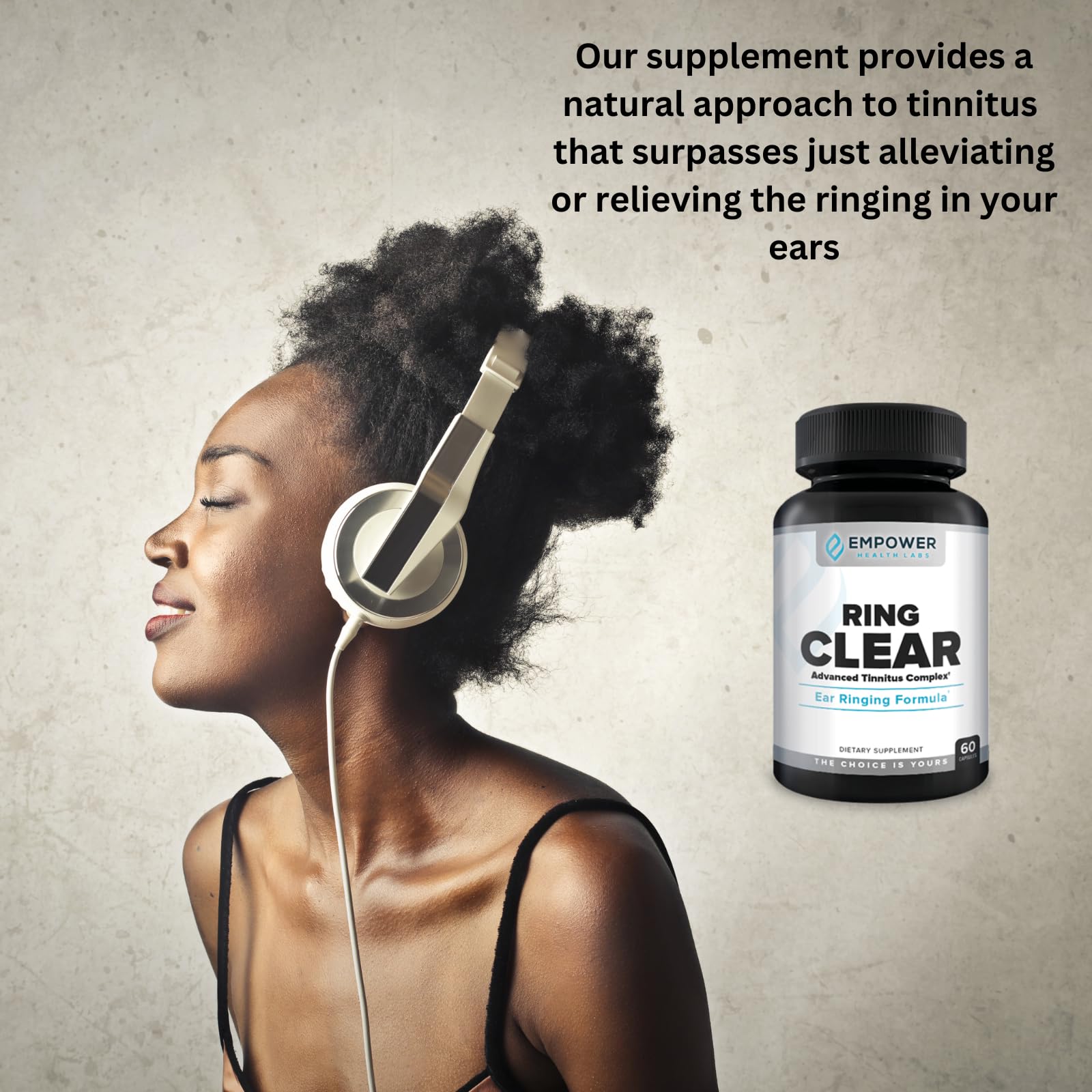 Empower Health Labs Ring Clear All-Natural Ear Buzz Relief Formula for Lasting Relief from Incessant Ear Buzzing - 30-Day Supply Empower Health Labs Au supplements