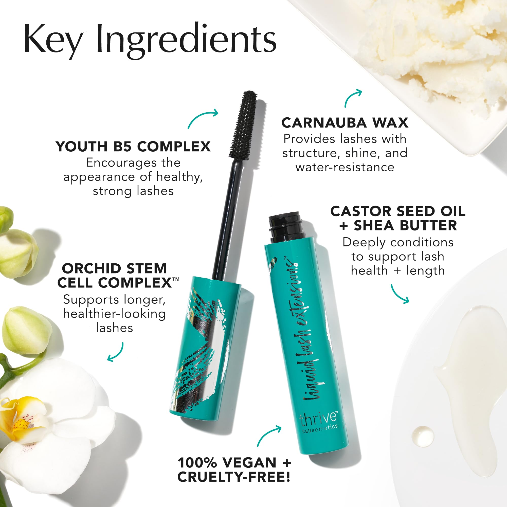 Thrive Causemetics Liquid Lash Extensions Mascara, Tubing Thrive Mascara Lengthening, Volumizing & Curling, Smudge Proof, Washable, No Clumping or Flaking, Vegan & Cruelty Free, Brynn (Rich Black) Thrive Causemetics Au supplements