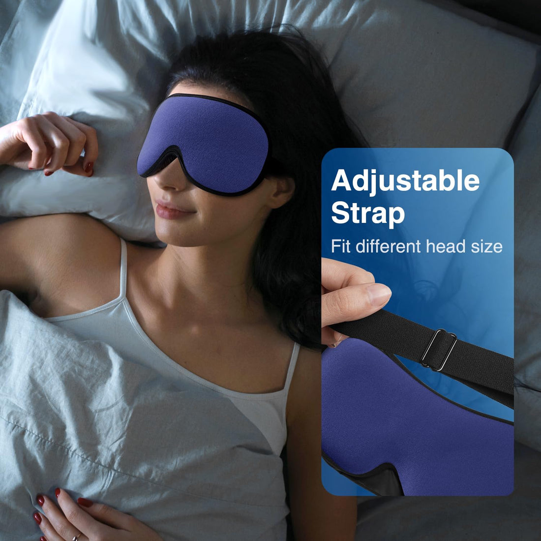 YFONG Weighted Sleep Mask, Women Men 3D Eye Mask Blocking Lights