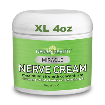 Neuro Health Miracle Nerve Cream - XL 4oz JAR - Maximum Strength - Turmeric and Arnica Blend for Neuropathy Discomfort Relief - Soothing Foot & Hand Formula with MSM, B6, E - Made in USA Neuro Health Au supplements