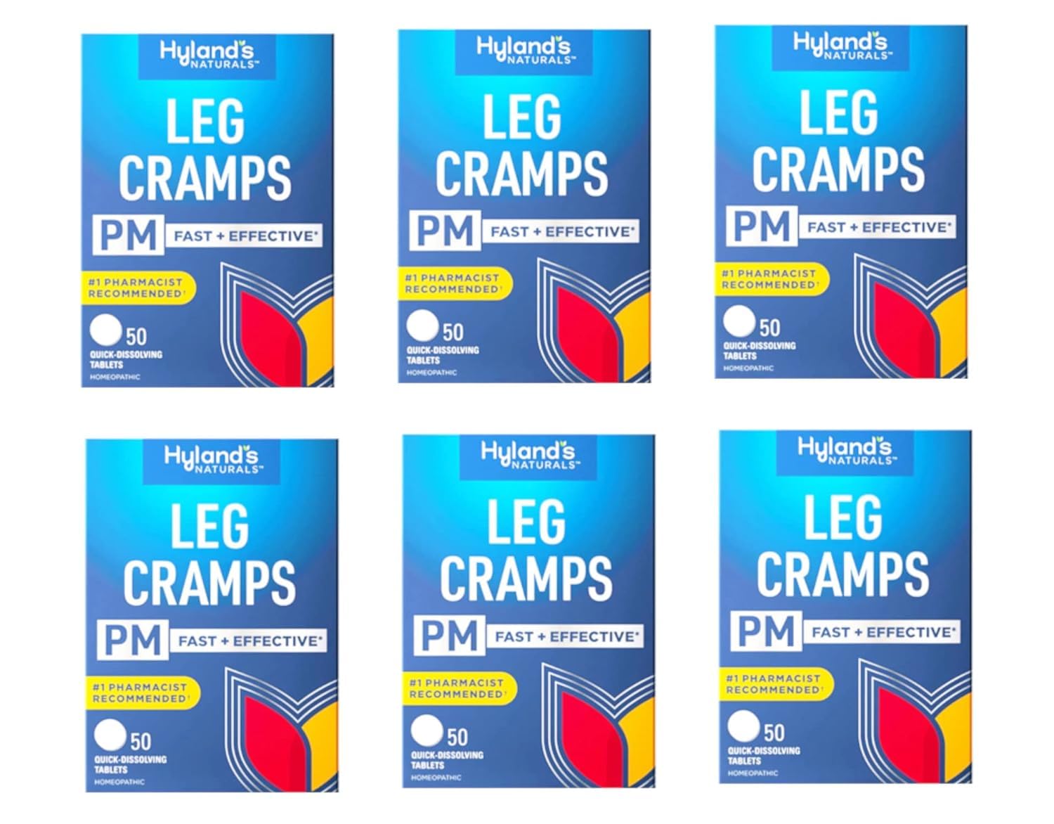 Hyland's Leg Cramps PM With Quinine Tablets 50 ea ( Pack of 6) Hyland's Au supplements