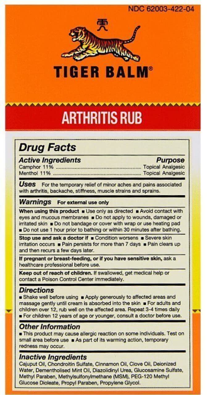 Singapore Original Tiger Balm Joint RUB 113ML Tiger Balm Au supplements