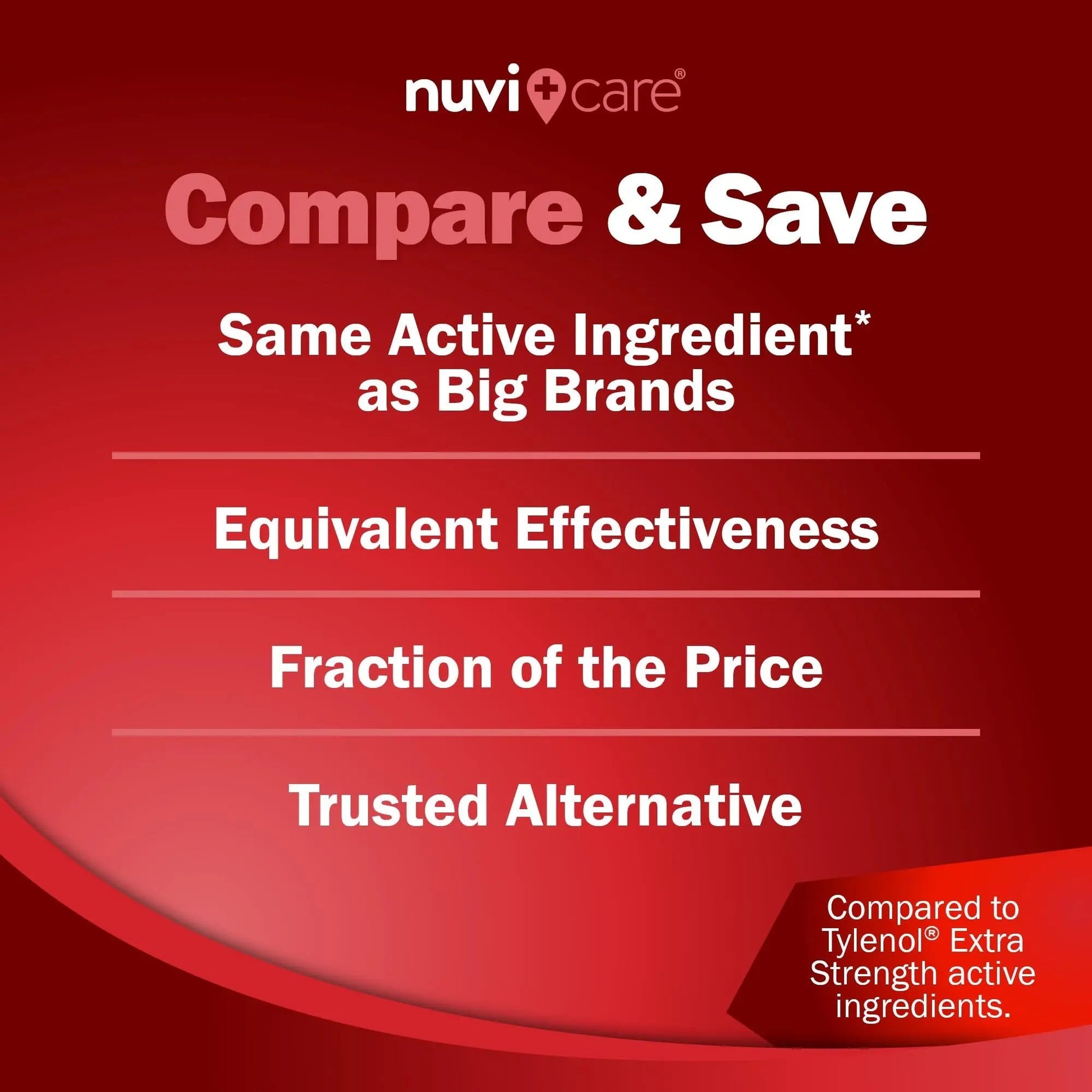 NUVICARE Acetaminophen 500mg Extra Strength Pain Relief - Compare to Tylenol Extra Strength Pain Reliever & Fever Reducer - 500mg Tablets for Adults for Headaches (100 Caplets) NUVICARE Au supplements