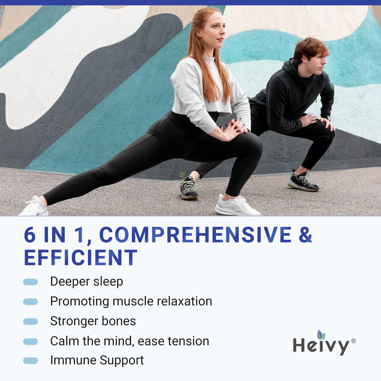 Heivy 4 in 1 Magnesium Complex with Zinc & Vitamin D3, 320mg Elemental Magnesium (Glycinate/Citrate/Gluconate/Malate), 120 Capsules (4 Months Supply), Vegan, Non-GMO, Gluten-Free, 3rd Party Tested Heivy Au supplements