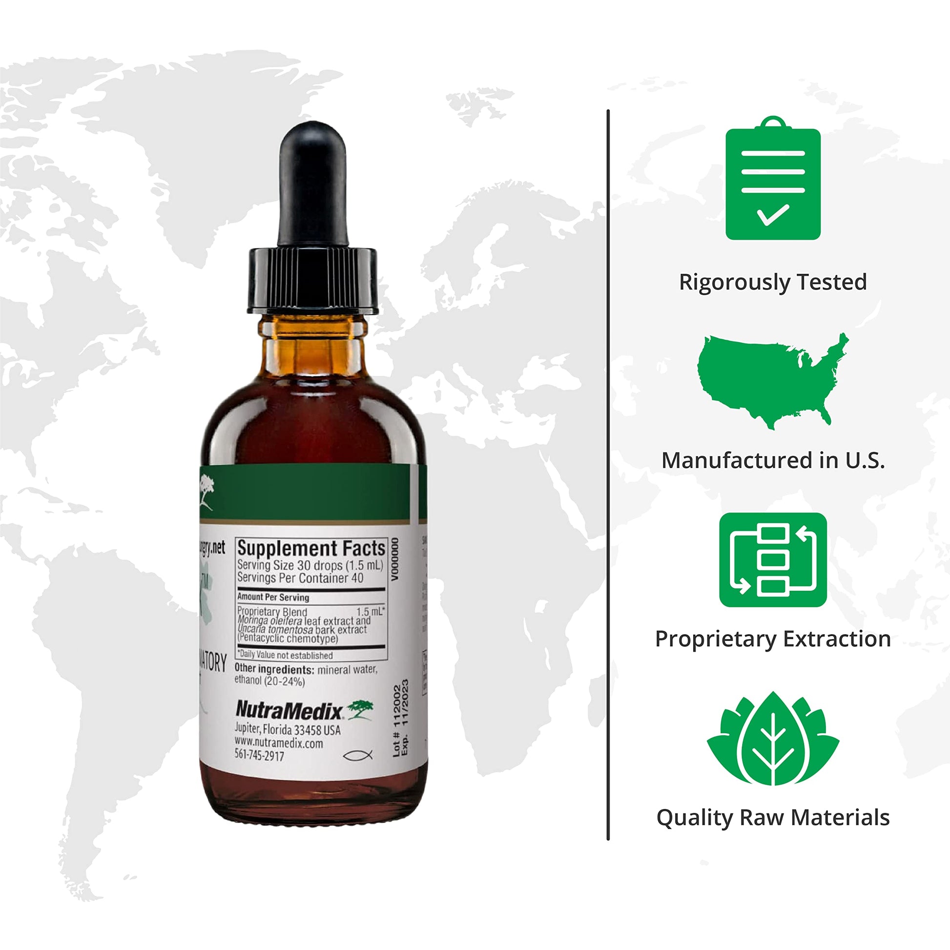 NutraMedix VitalMedix - Cat's Claw & Moringa Plant Extract - Daily Energy Supplement for Immune Health & Overall Vitality - Rich in Vitamins & Minerals (2oz) NutraMedix Au supplements