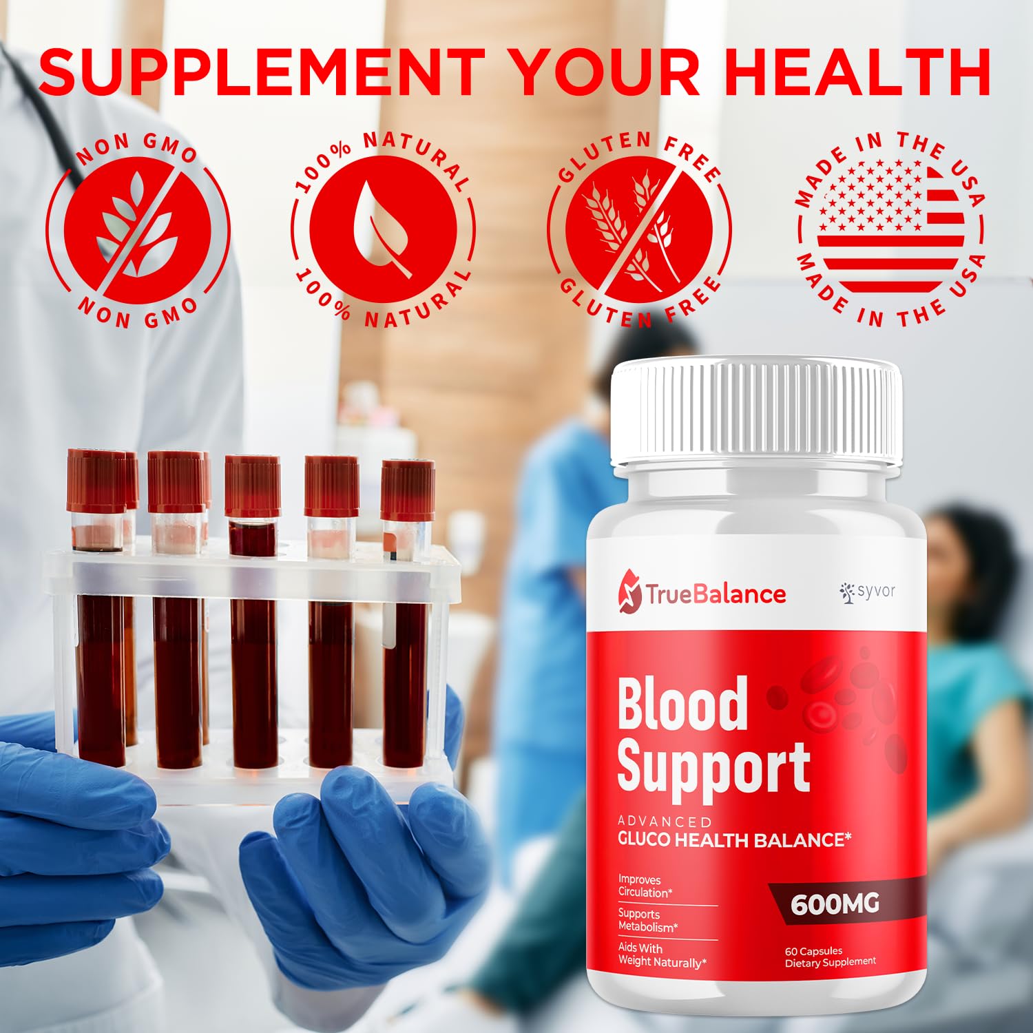 (2 Pack) True Balance Capsules, Official TrueBalance Glycogen Support Pills with All Natural Ingredients, Advanced Formula Support Supplement with Max Strength Vitamins for Women & Men (120 Capsules) Syvor Au supplements