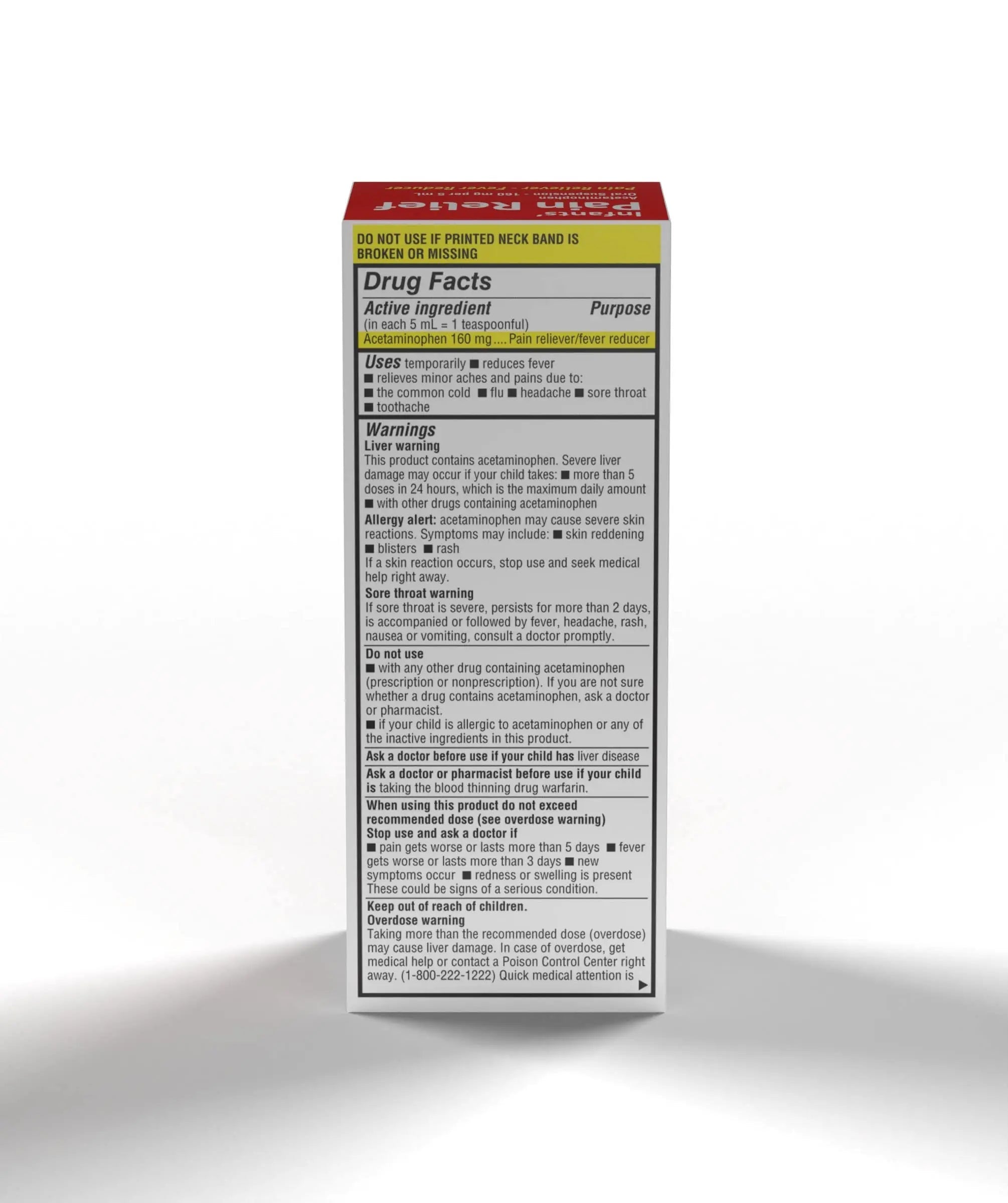 Children's Pain & Fever Acetaminophen Oral Suspension Generic Au supplements
