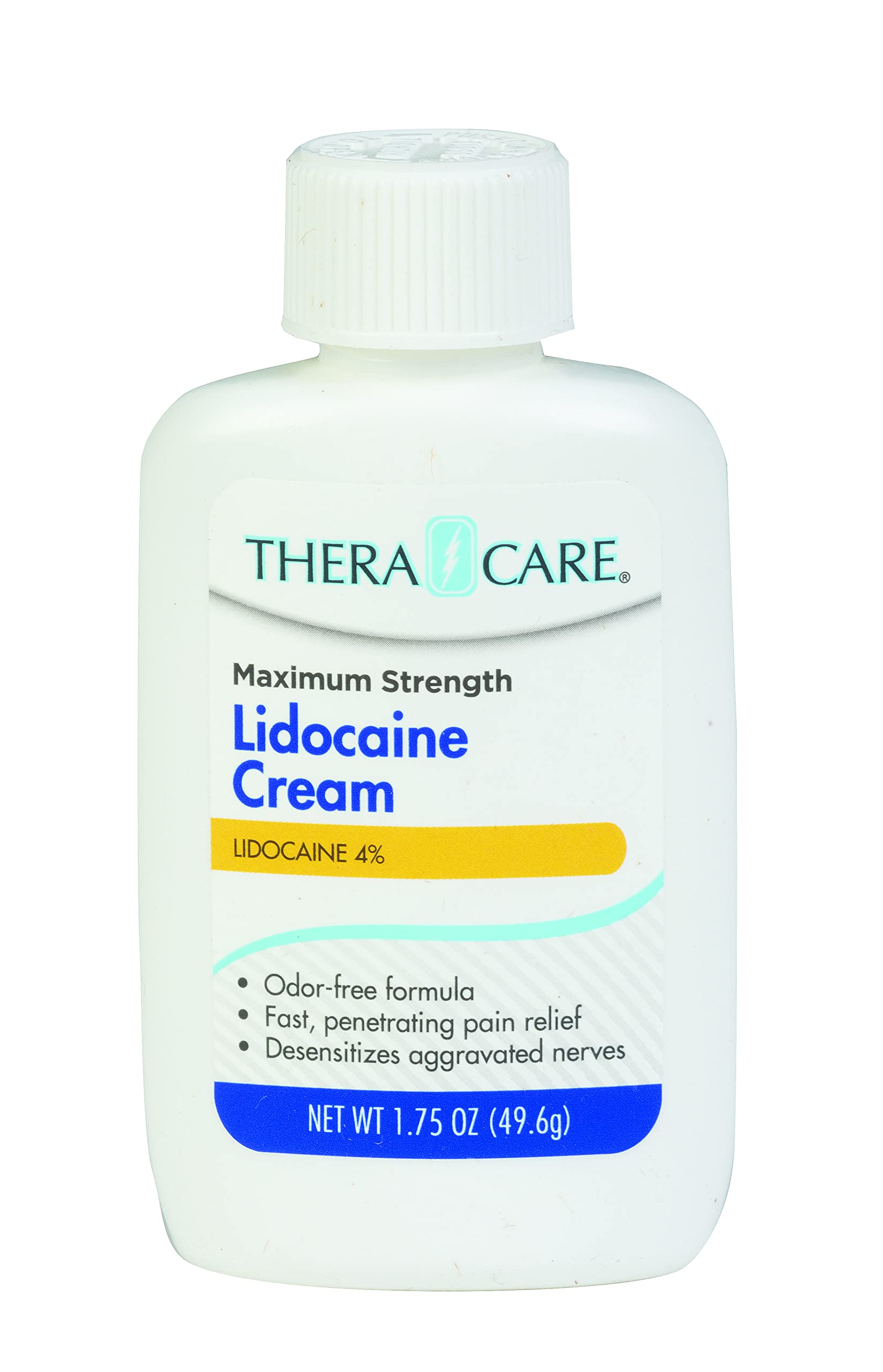 Thera|Care Maximum Strength OTC Lidocaine Cream | Numbs Away Pain | Long-Lasting Relief | Non-Greasy | 1.75 Oz Thera Care Au supplements