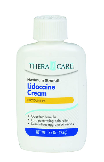 Thera|Care Maximum Strength OTC Lidocaine Cream | Numbs Away Pain | Long-Lasting Relief | Non-Greasy | 1.75 Oz Thera Care Au supplements