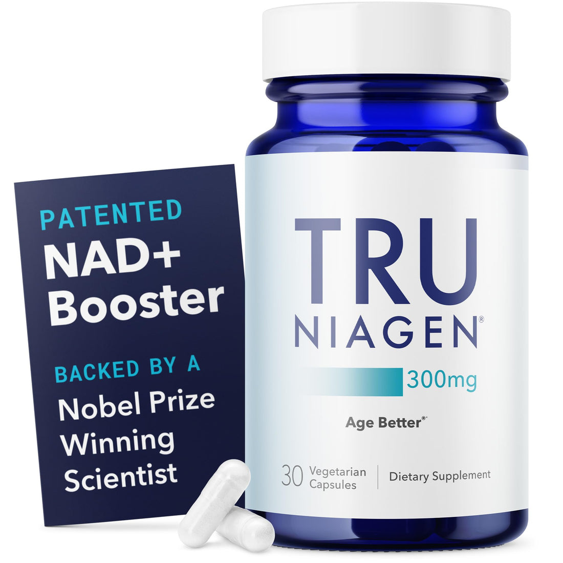 TRU NIAGEN Patented NAD Supplement for Brain Function, Anti Aging & Cell Regeneration, 300mg Niagen, 30 Servings | Supports Cellular Energy, Muscle | Nicotinamide Riboside (NR) Take 1 Daily | 1 Bottle TRU NIAGEN Au supplements