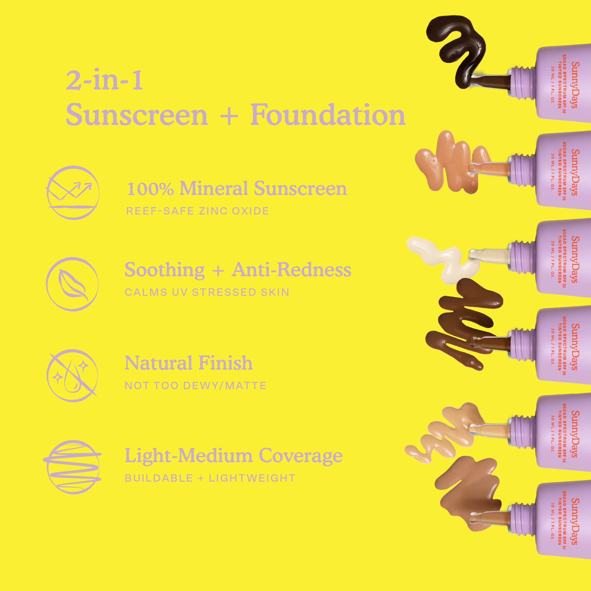 Tower 28 SunnyDays SPF 30 Tinted Moisturizer - 2-in-1 Buildable Coverage Foundation + Mineral Sunscreen for Face - Zinc Oxide, Aloe & Prickly Pear for Sensitive Skin - 15/Light Warm (1 oz) Tower 28 Au supplements