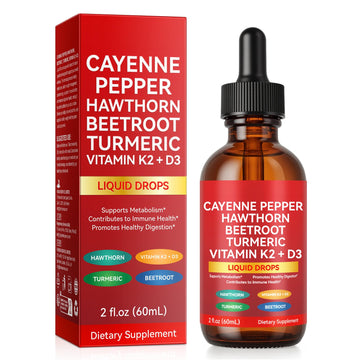 Cayenne Pepper Drops, Cayenne Pepper Extract with Herbal Blend - Includes Hawthorn, Beet Root & Turmeric (1Pack) WHLH & WELL-BEING Au supplements