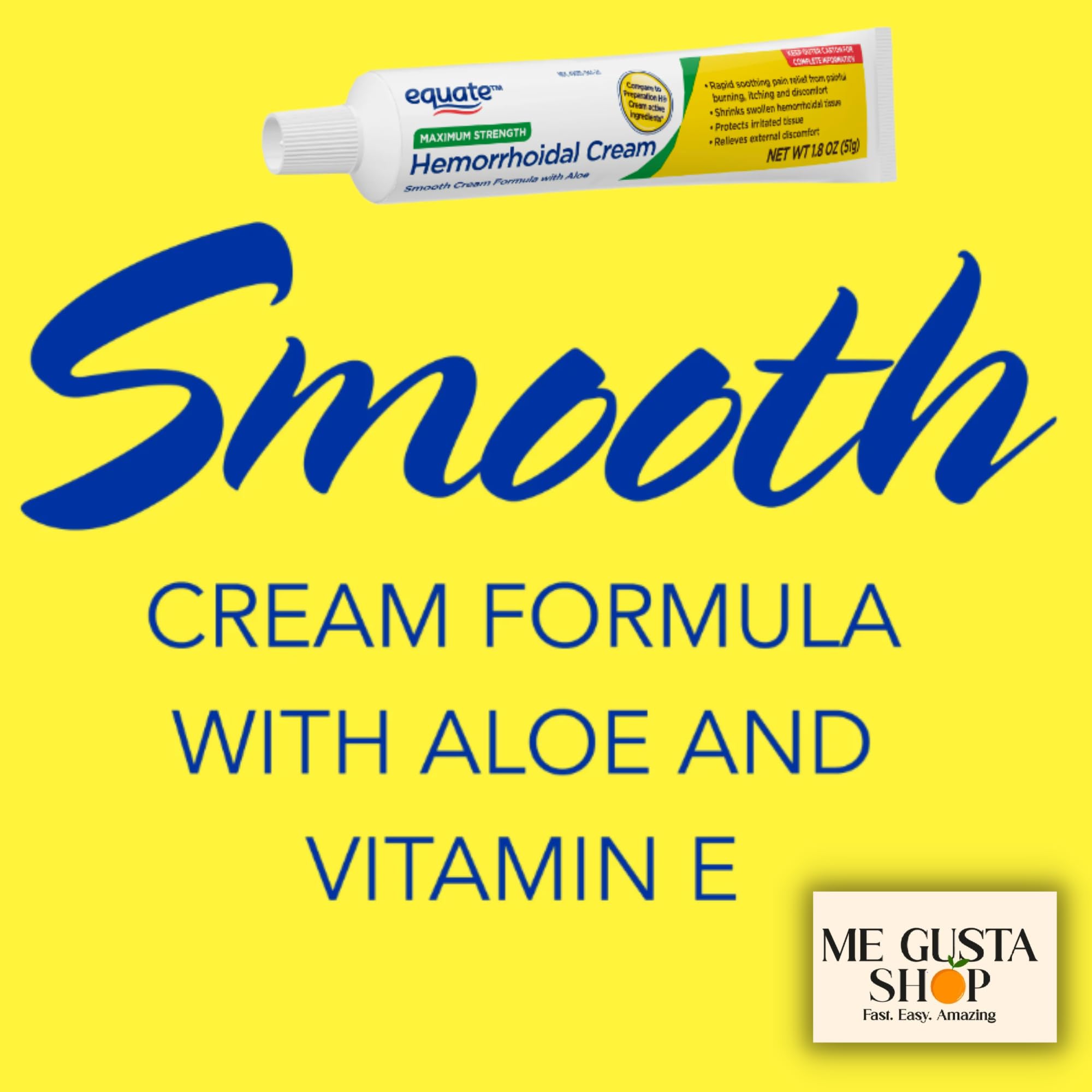 Equate Hemorrhoidal Cream,1.8 Oz (Pack of 02) Total 2 + me Gusta Sticker ME GUSTA SHOP Au supplements