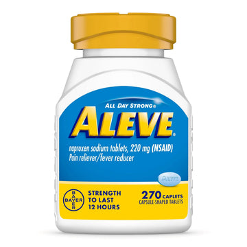 Aleve Pain Reliever & Fever Reducer Naproxen Sodium Caplets, Body Pain Relief, 270 Count Aleve Au supplements