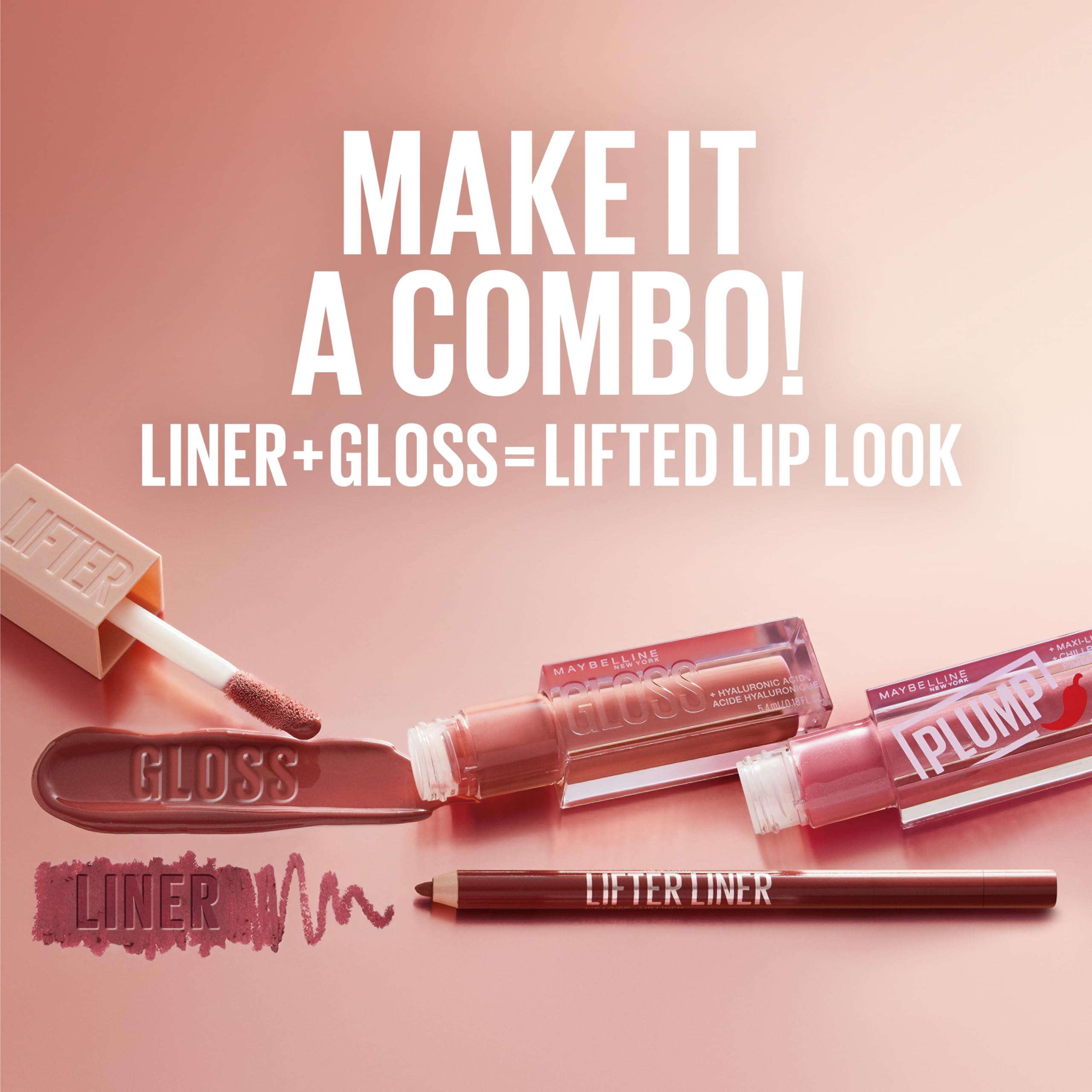 Maybelline Lifter Gloss, Hydrating Lip Gloss with Hyaluronic Acid, High Shine for Plumper Looking Lips, Opal, Pink Neutral, 0.18 Ounce MAYBELLINE Au supplements