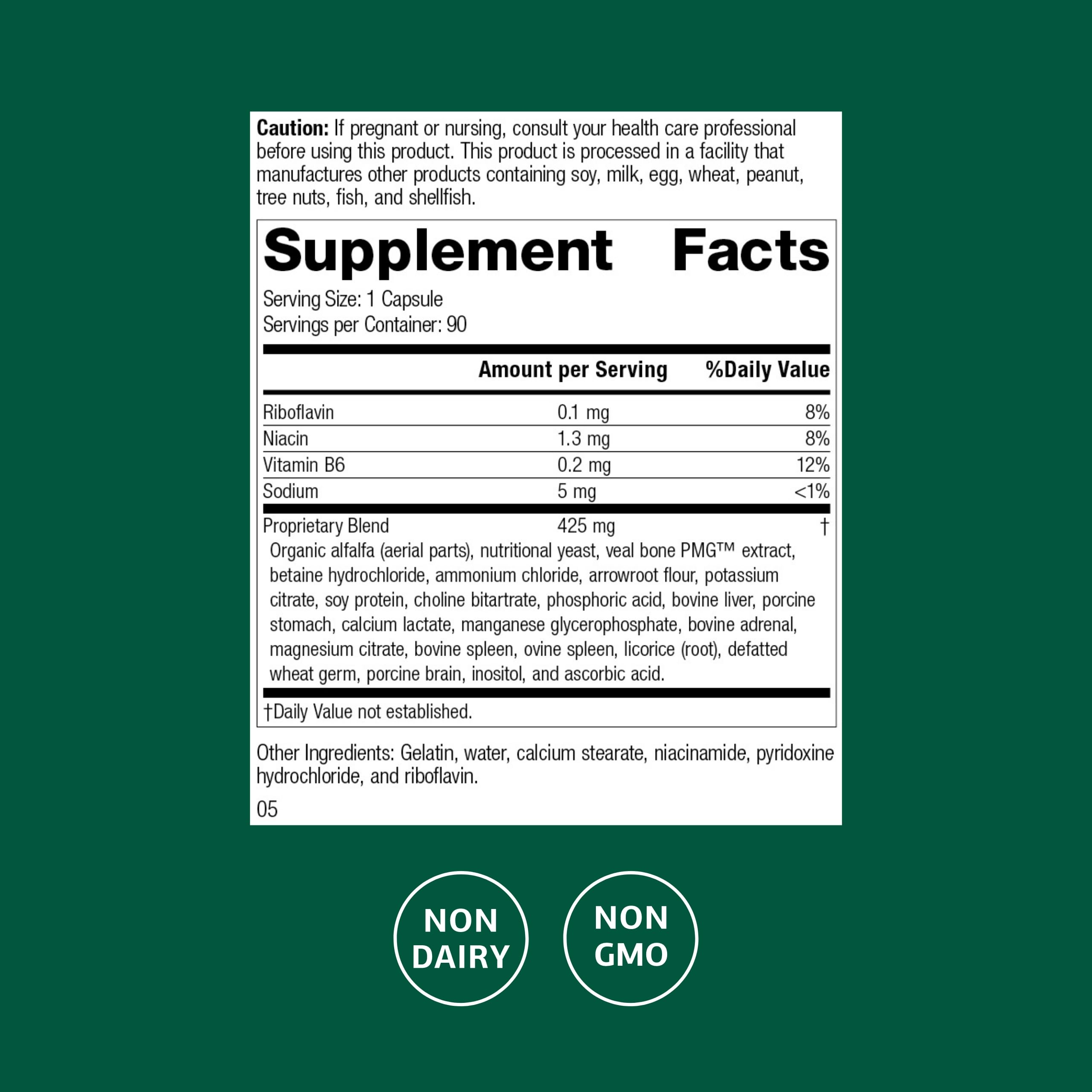 Standard Process Ostarplex - Dietary Supplement for Connective Tissue Health - Aids Liver Health & Function - Contains Vitamin B6 - Non-Dairy - 90 Capsules (90 Servings) Standard Process Inc. Au supplements