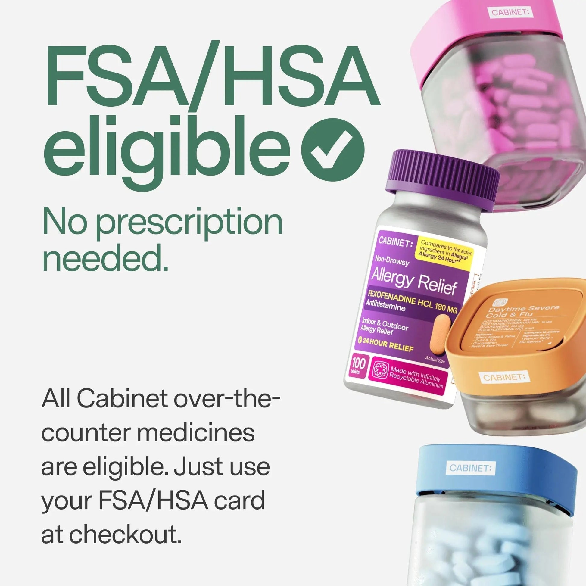 Cabinet: 500mg Acetaminophen for Headache Relief, Toothaches, Sore Throat, and Fever Reducer, Includes 1 Refillable Medicine Jar, 120 Tablets Refillable Glass Jar - w/Travel Tin Cabinet: Au supplements