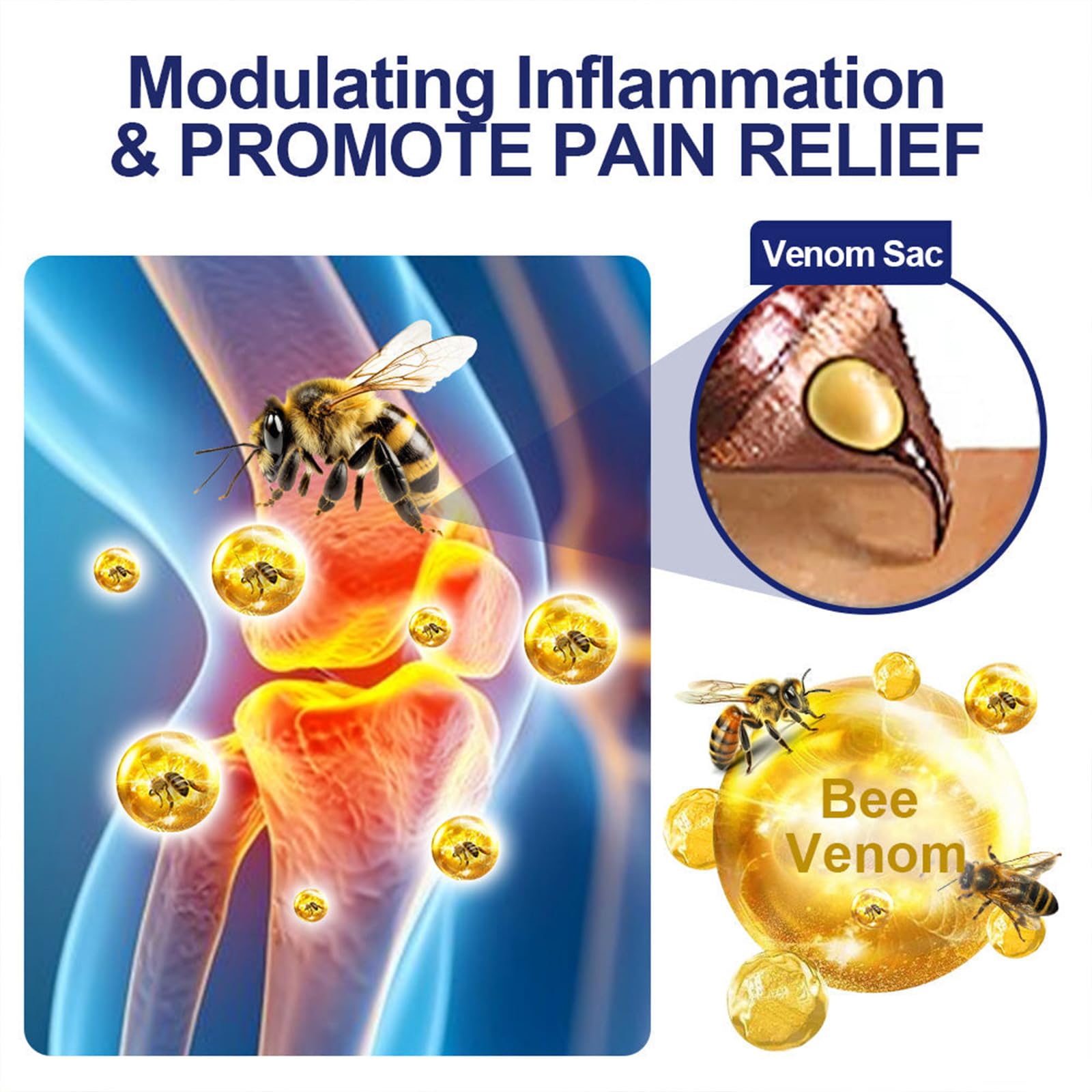Luhaka Botulinum Toxin & Bee Venom Pain-Relief Bone Healing Cream,Bee Venom Cream,Effectively improve joint mobility (1PC) Luhaka Au supplements