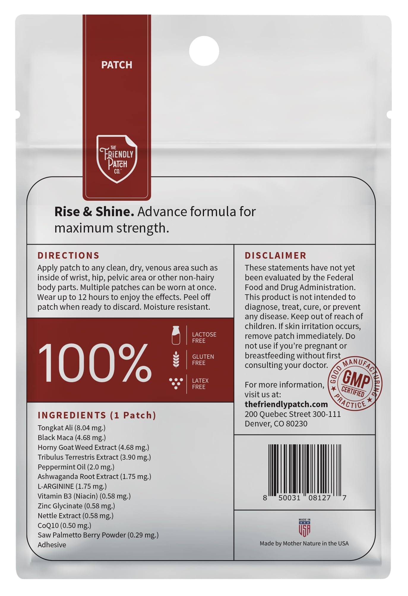 Relief Day & Rise & Shine Patch Bundle - Arnica, White Willow Bark, Tongkat Ali, Horny Goat Weed, Saffron & Peppermint for Soreness, Strength, and Performance Support - 16 Plant-Powered Patches for Me The Friendly Patch CO. Au supplements