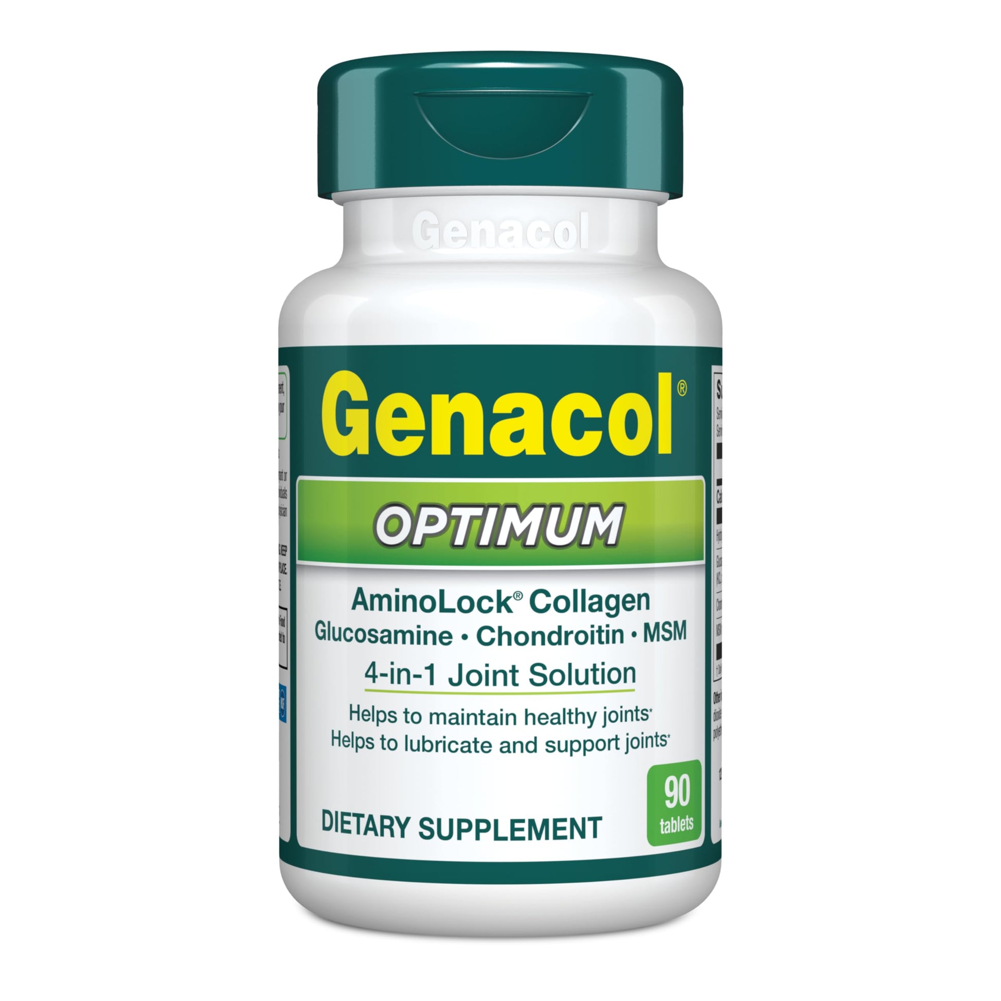Genacol Optimum – Glucosamine, Chondroitin, MSM and Ultra-Hydrolyzed Collagen Tablets, Maintains Healthy Joints, Protects & Lubricate Cartilage, 90 Tablets (30-Day Supply) Genacol Au supplements