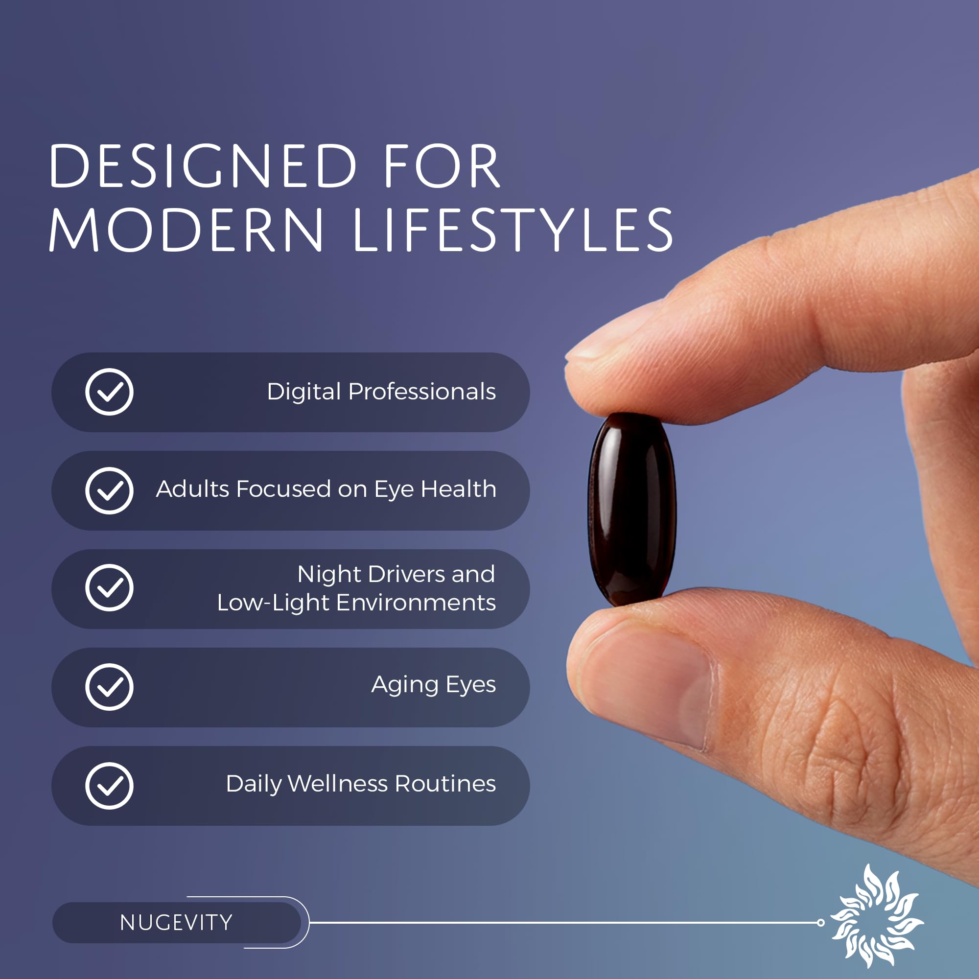 Nugevity OS2 Ocular Support Solution - Patented Eye Vitamins for Macular Health, Dry Eye and Blue Light - Lutein, Zeaxanthin, Omega 3, Astaxanthin and AREDS2 Supplements, Co-Developed by NASA, 90 ct Nugevity Au supplements