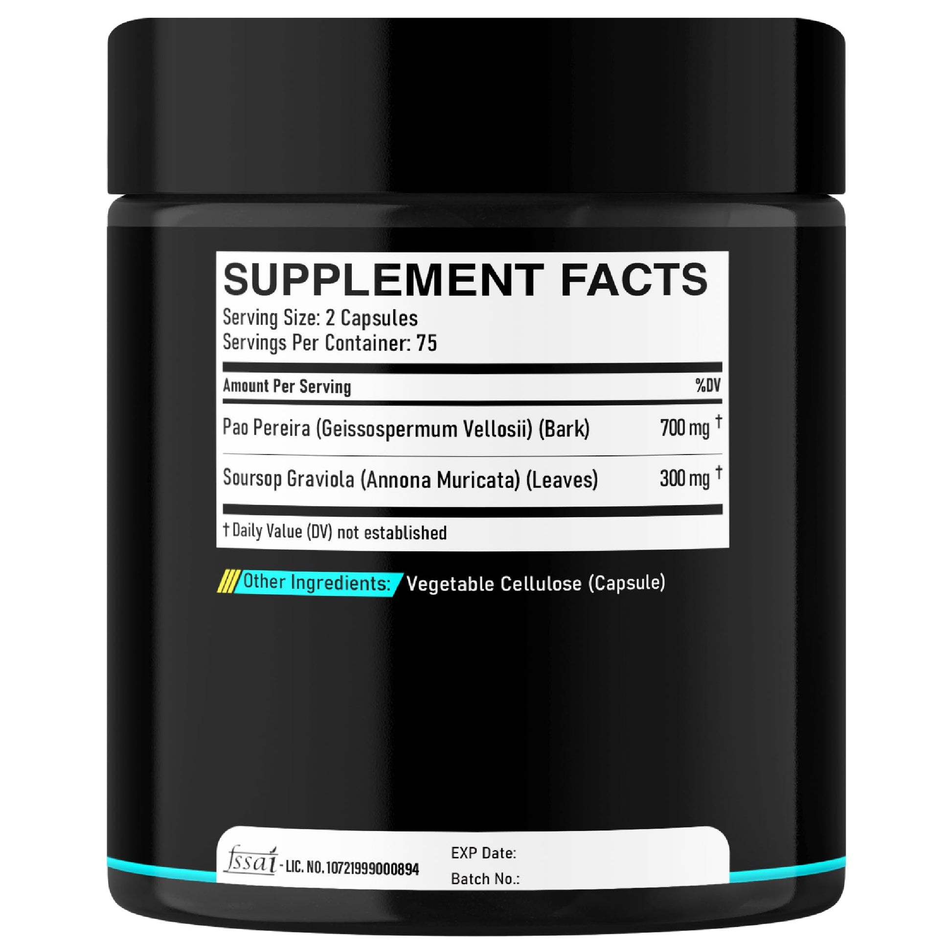 DEDICAD Pao Pereira Bark Extract and Graviola Soursop - 150 Capsules Supply DEDICAD Au supplements