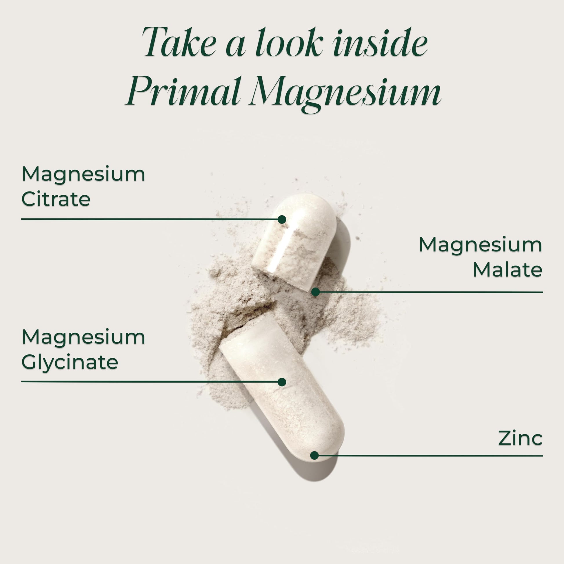 Primal Harvest Magnesium Supplement Complex 310mg by Primal Harvest with Magnesium Glycinate, Citrate, Malate, and Zinc 2 Pack, 240 Capsules Primal Harvest Au supplements