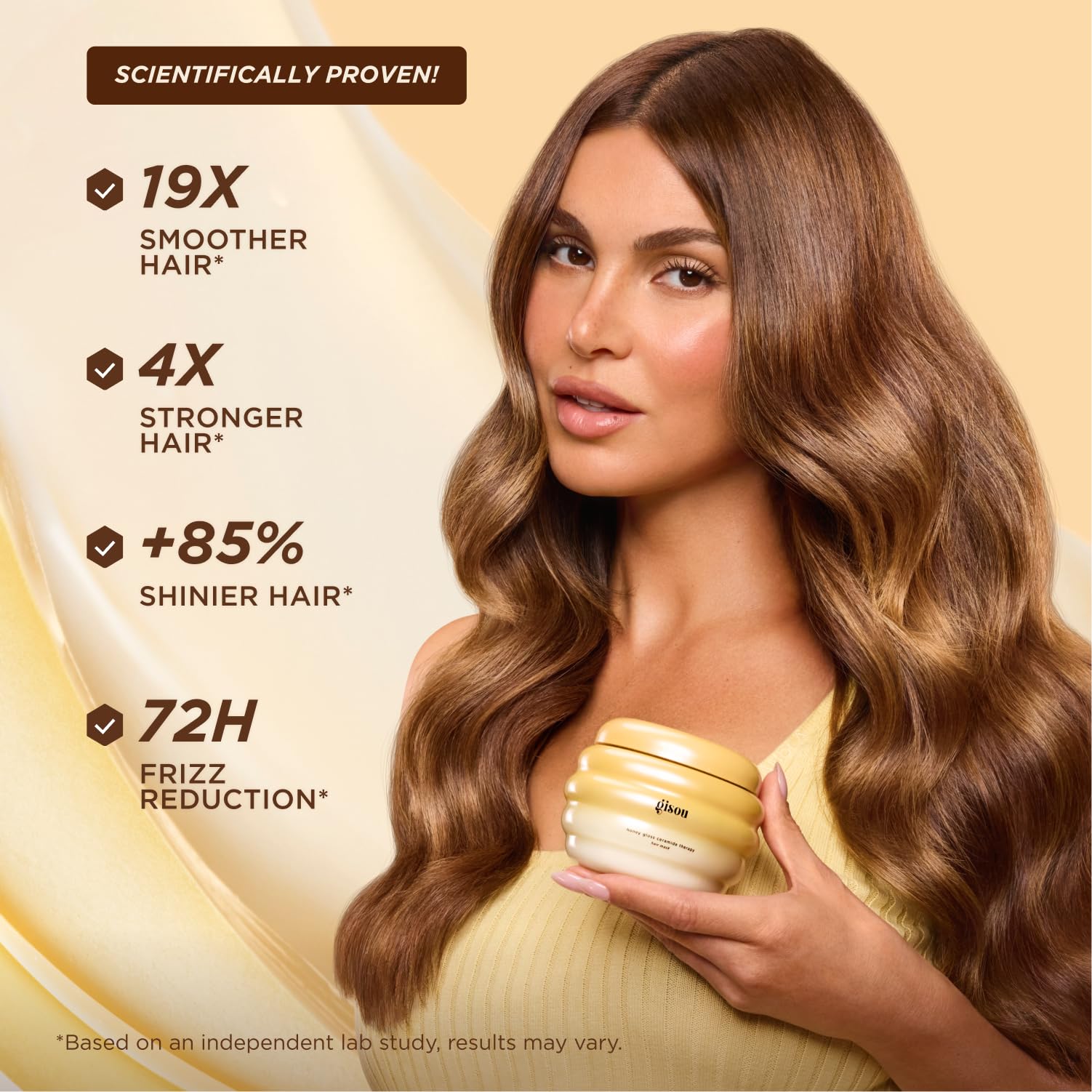 Gisou Honey Gloss Hair Therapy Trio - Mini Shampoo, Hair Mask and Conditioner for smoother, stronger and glossier hair Gisou Au supplements