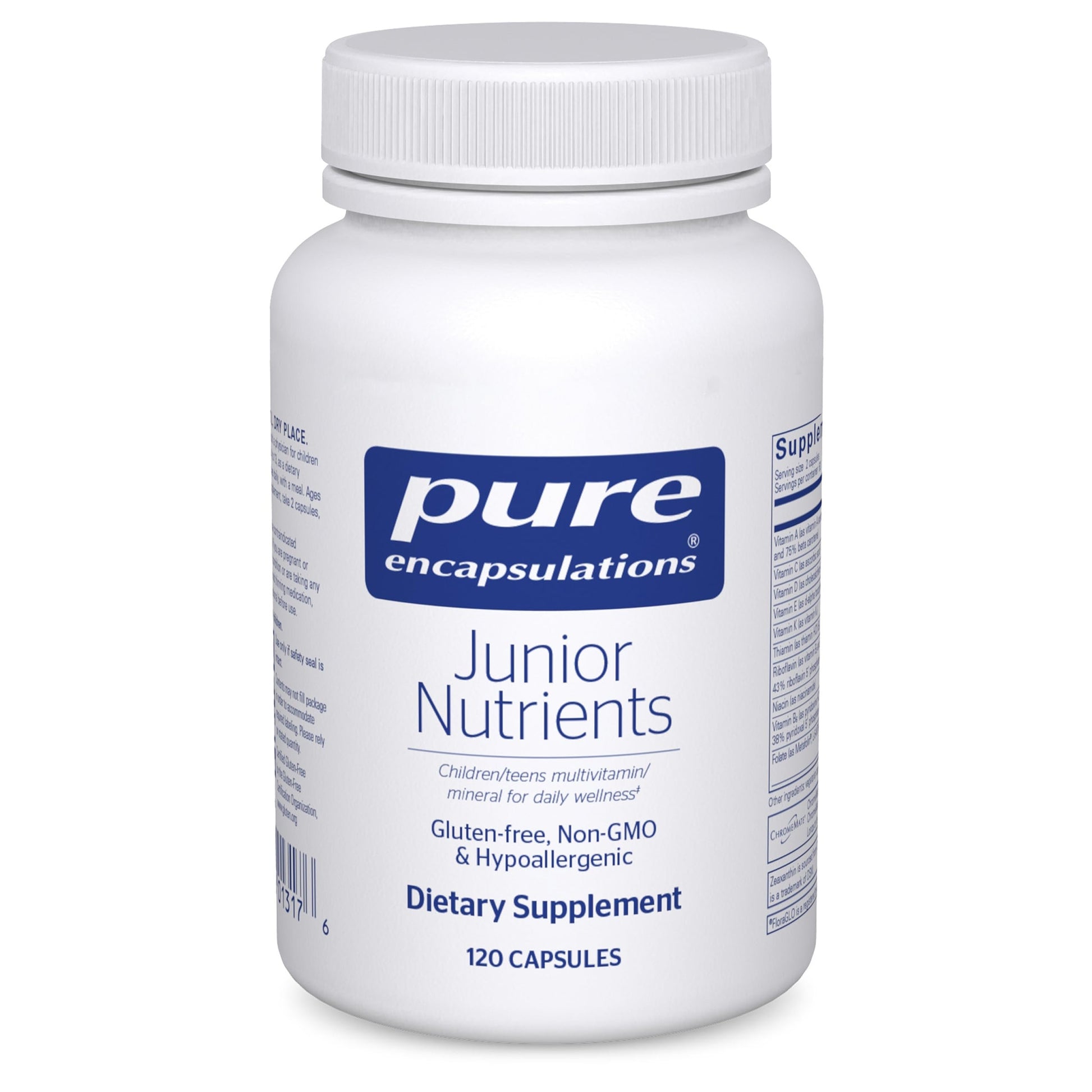 Pure Encapsulations Junior Nutrients - Kids & Teens Multivitamin - Without Iron - with Calcium, Vitamin D3 & Vitamin C - Non-GMO & Vegetarian - 120 Capsules Pure Encapsulations Au supplements