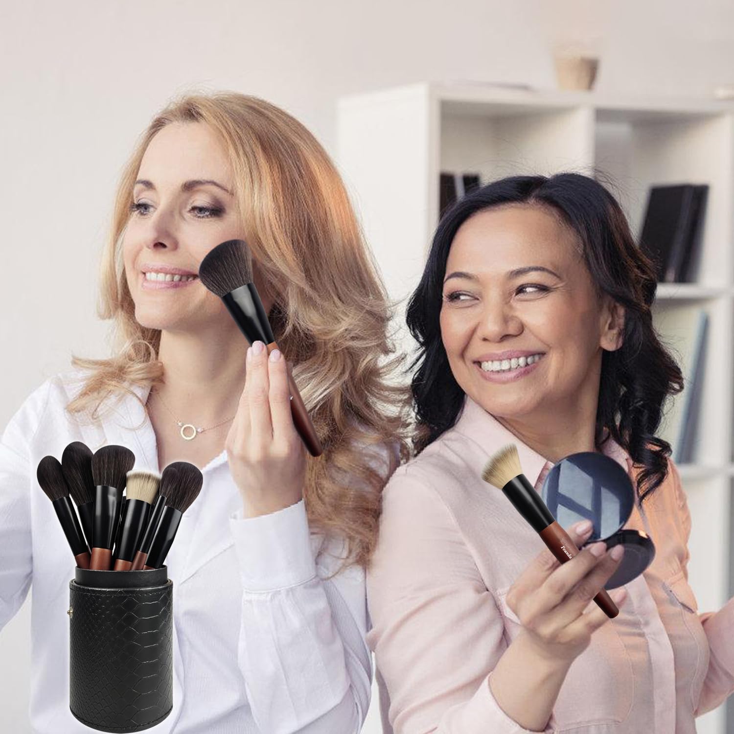 Makeup Brushes 16 Pcs Makeup Brush Set Professional, Wood Handle Travel Make Up Brushes Set with Case, Premium Cruelty-Free Synthetic Fiber Hair Makeup Brush Kit with Holder Zylsnice Au supplements