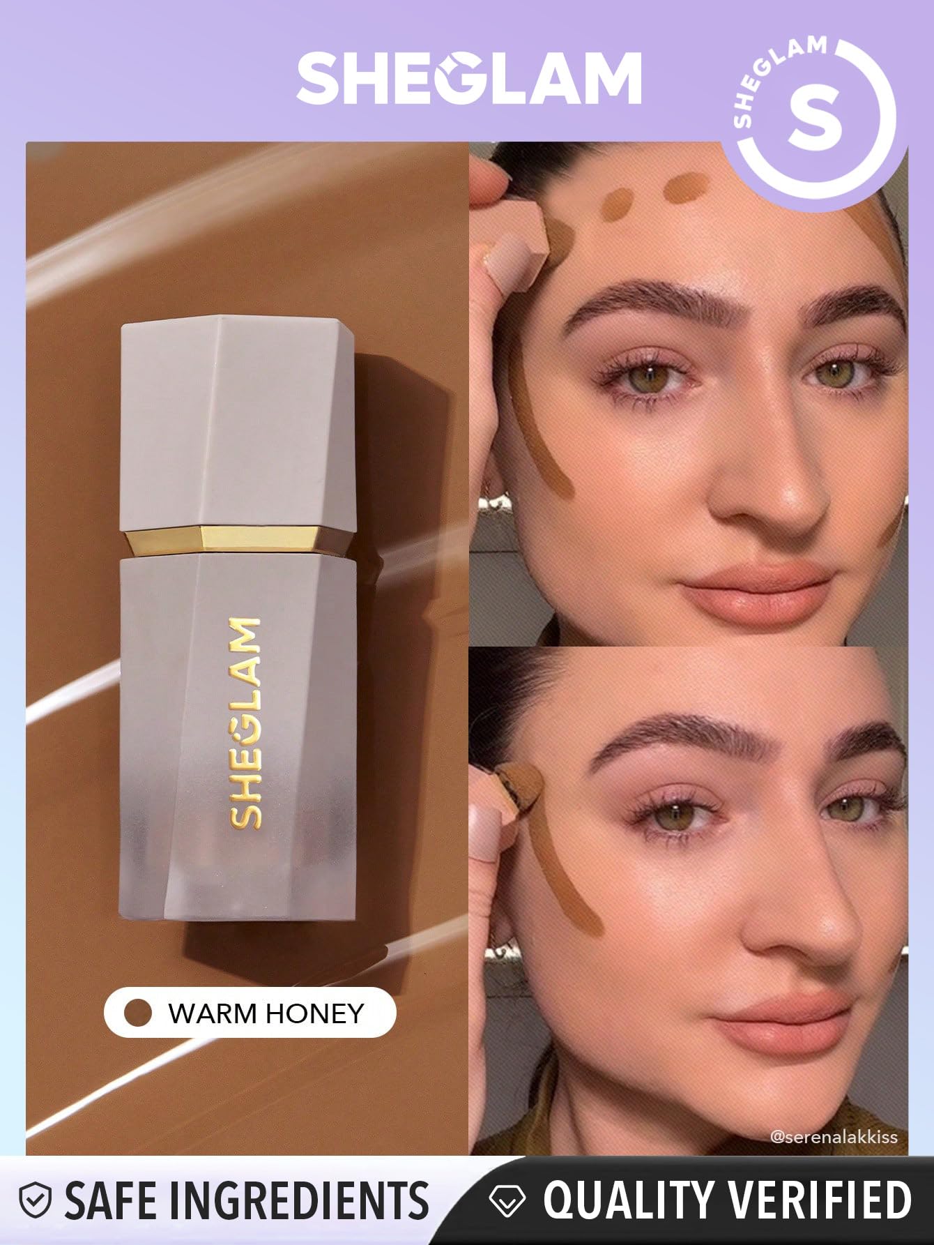 SHEGLAM Sun Sculpt Liquid Contour Stick Long Lasting Cream Bronzer Makeup-Warm Honey SHEGLAM Au supplements