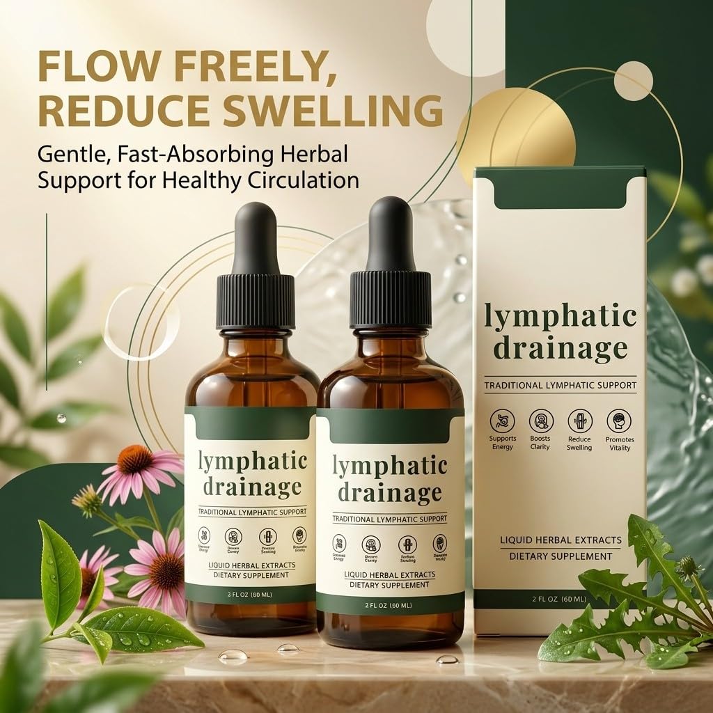 Sentk Organic Lymphatic Drainage Drops, Liposomal Herbal Blend – Supports Lymph System, Reduces Swelling, Boosts Immunity & Vitality, Enhance Clarity, Portable Dropper Design, 2 fl oz (2 Pack) Sentk Au supplements