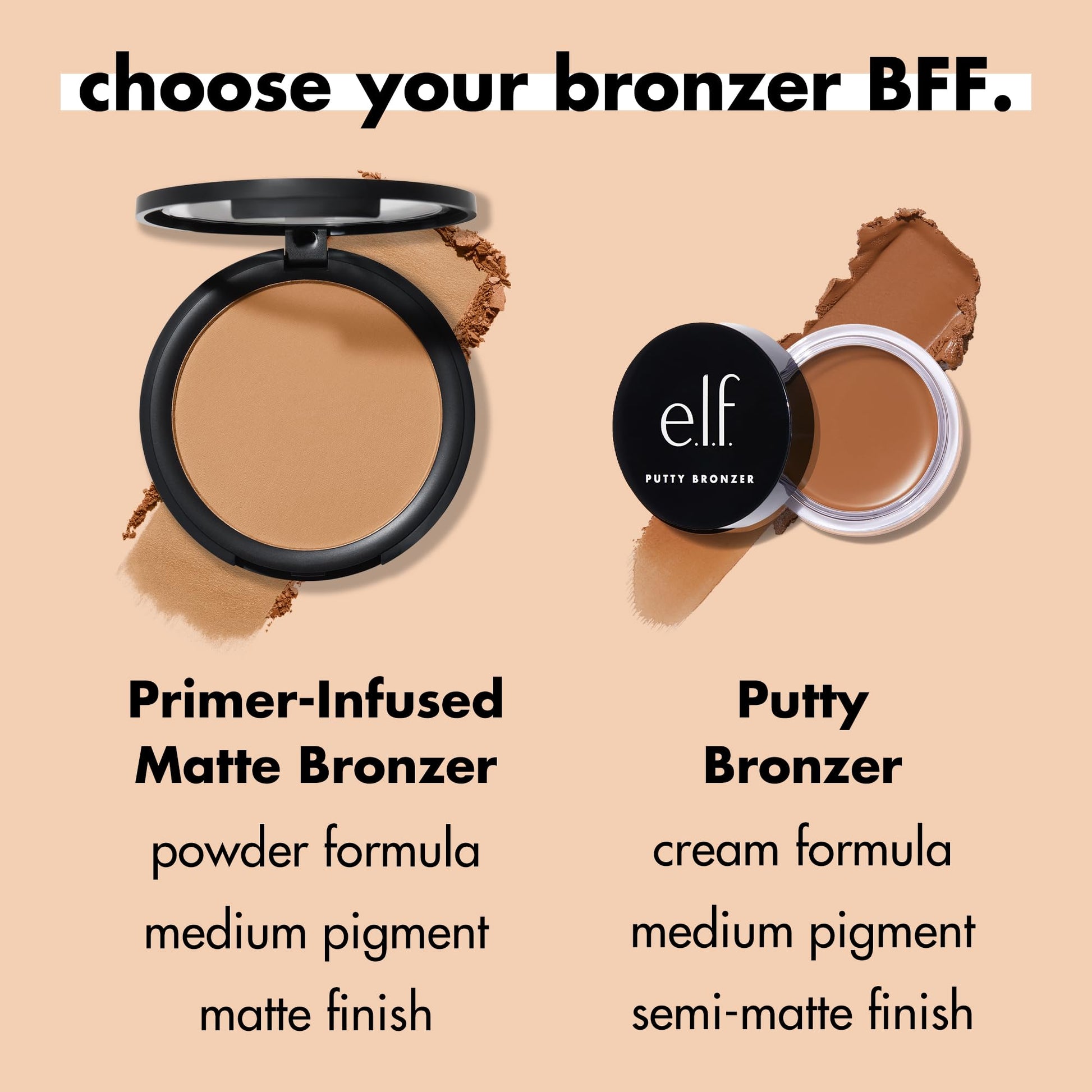 e.l.f. Primer-infused Bronzer, Long-Wear, Matte, Bold, Lightweight, Blends Easily, Contours Cheeks, Forever Sun Kissed, All-Day Wear, 0.35 Oz e.l.f. Au supplements