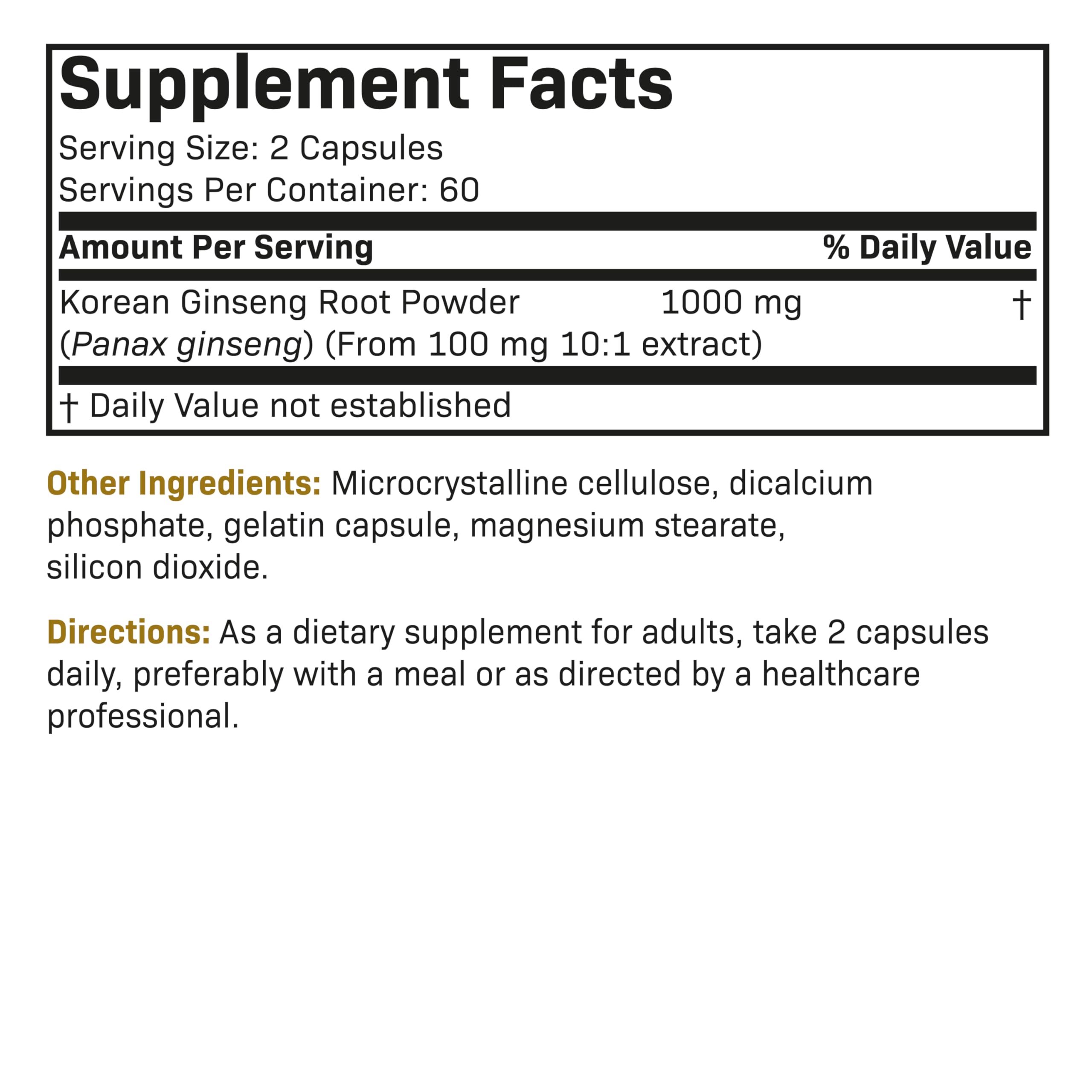 Futurebiotics Korean Panax Ginseng 1000 MG Per Serving Energy, Memory & Brain Health Futurebiotics Au supplements