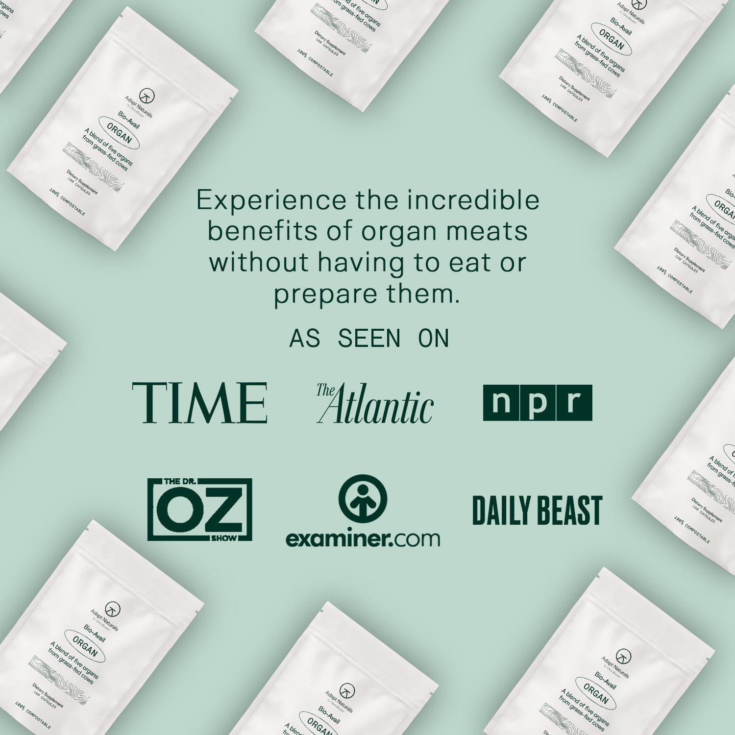 Adapt Naturals Organ Supplement, Bioavailable Grass Fed Beef Liver Capsules, Blend of Liver, Heart, Kidney, Pancreas & Spleen, Support Liver Cleanse Detox & Repair | Source of CoQ10-30 Days Supply ADAPT NATURALS BY CHRIS KRESSER Au supplements