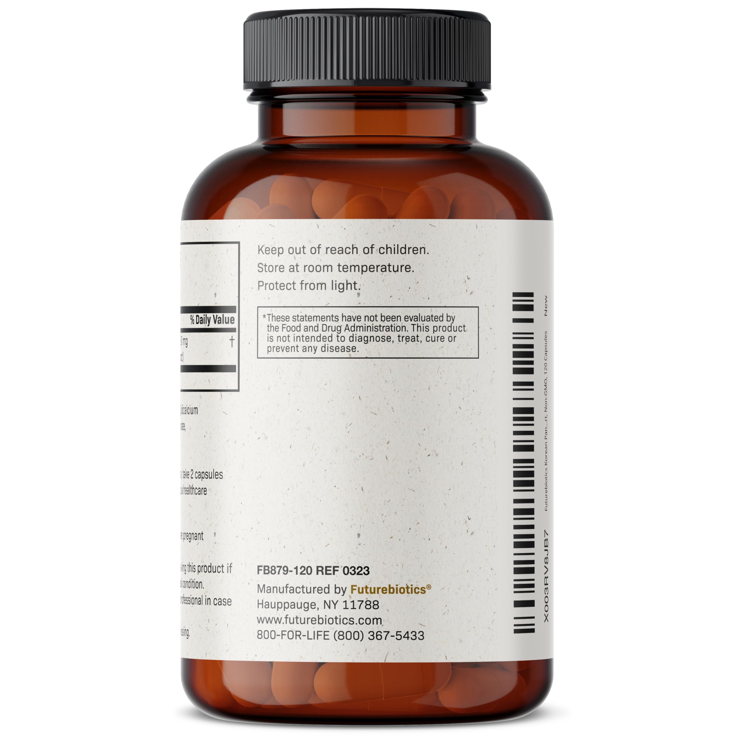 Futurebiotics Korean Panax Ginseng 1000 MG Per Serving Energy, Memory & Brain Health Futurebiotics Au supplements