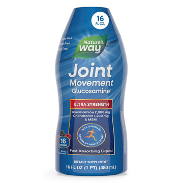 Nature's Way Joint Movement Glucosamine Fast Absorbing Liquid, Ultra Strength, Supports Healthy Bones*, Liquid Glucosamine Chondroitin, MSM with Vitamin D3, Berry Flavored, 16 Fl Oz Nature's Way Au supplements
