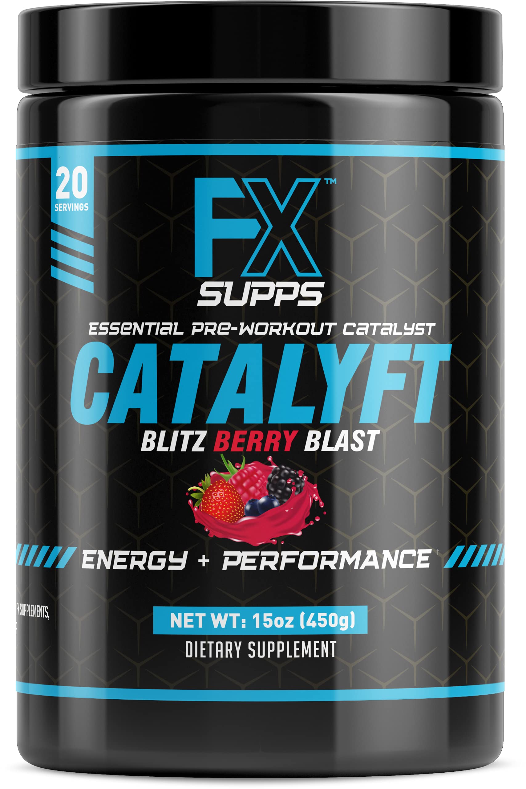 FX Supps Catalyft Pre-Workout PowderDrink for Men and Women Blitz Berry Blast Dietary FXSUPPS Au supplements