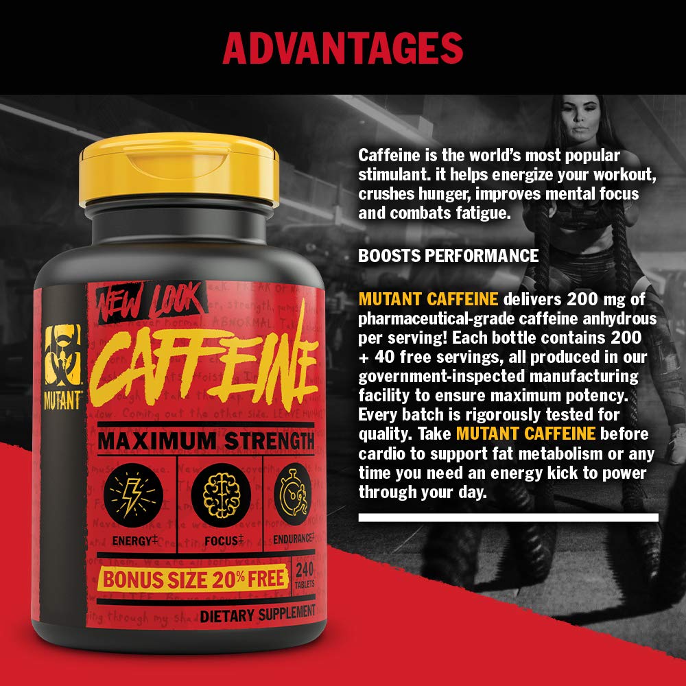 Mutant Caffeine - Pure, Restore Mental Alertness or Wakefulness When Fatigued Mutant Au supplements