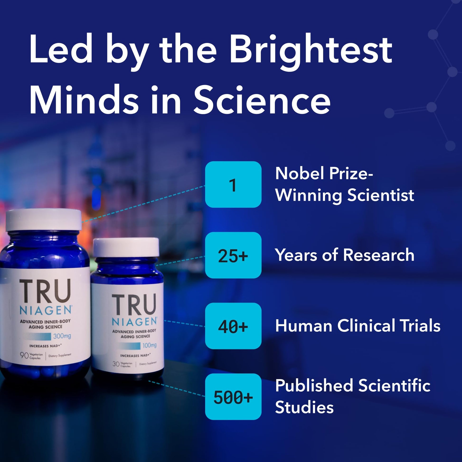 TRU NIAGEN Patented NAD Supplement for Brain Function, Anti Aging & Cell Regeneration, 300mg Niagen, 30 Servings | Supports Cellular Energy, Muscle | Nicotinamide Riboside (NR) Take 1 Daily | 1 Bottle TRU NIAGEN Au supplements